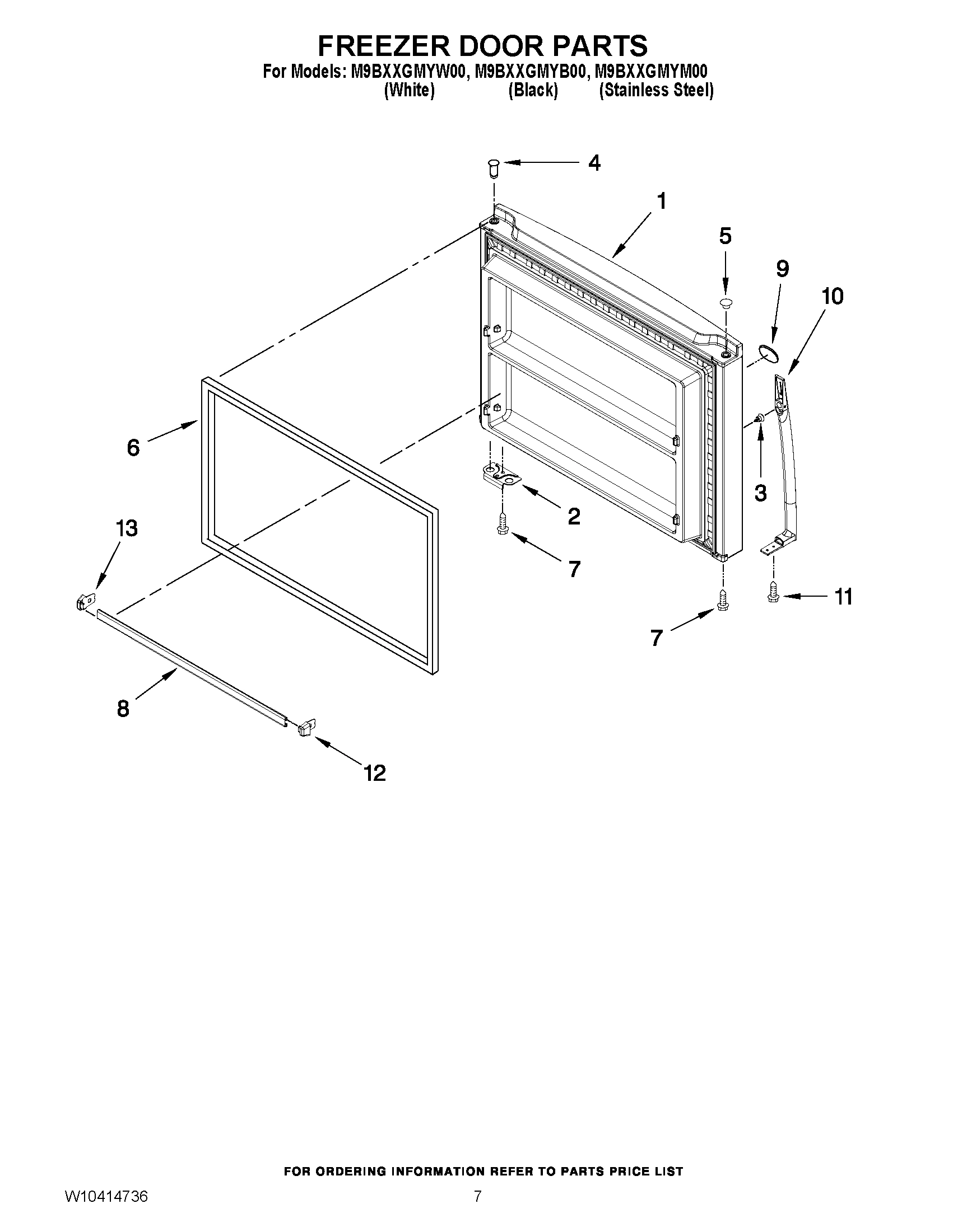 04 - FREEZER DOOR PARTS
