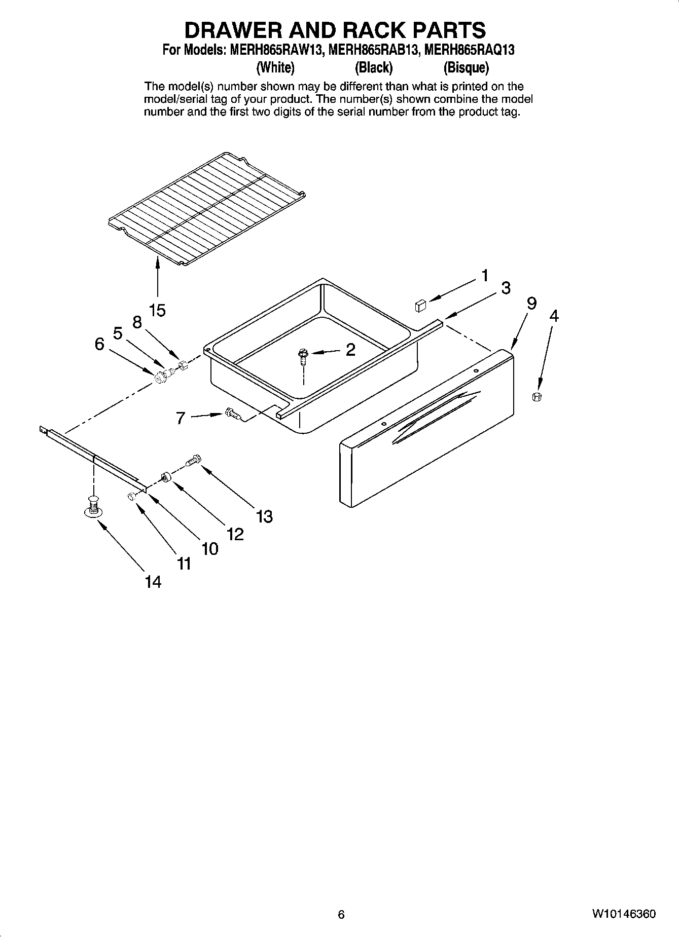 05 - DRAWER AND RACK PARTS, OPTIONAL PARTS (NOT INCLUDED)