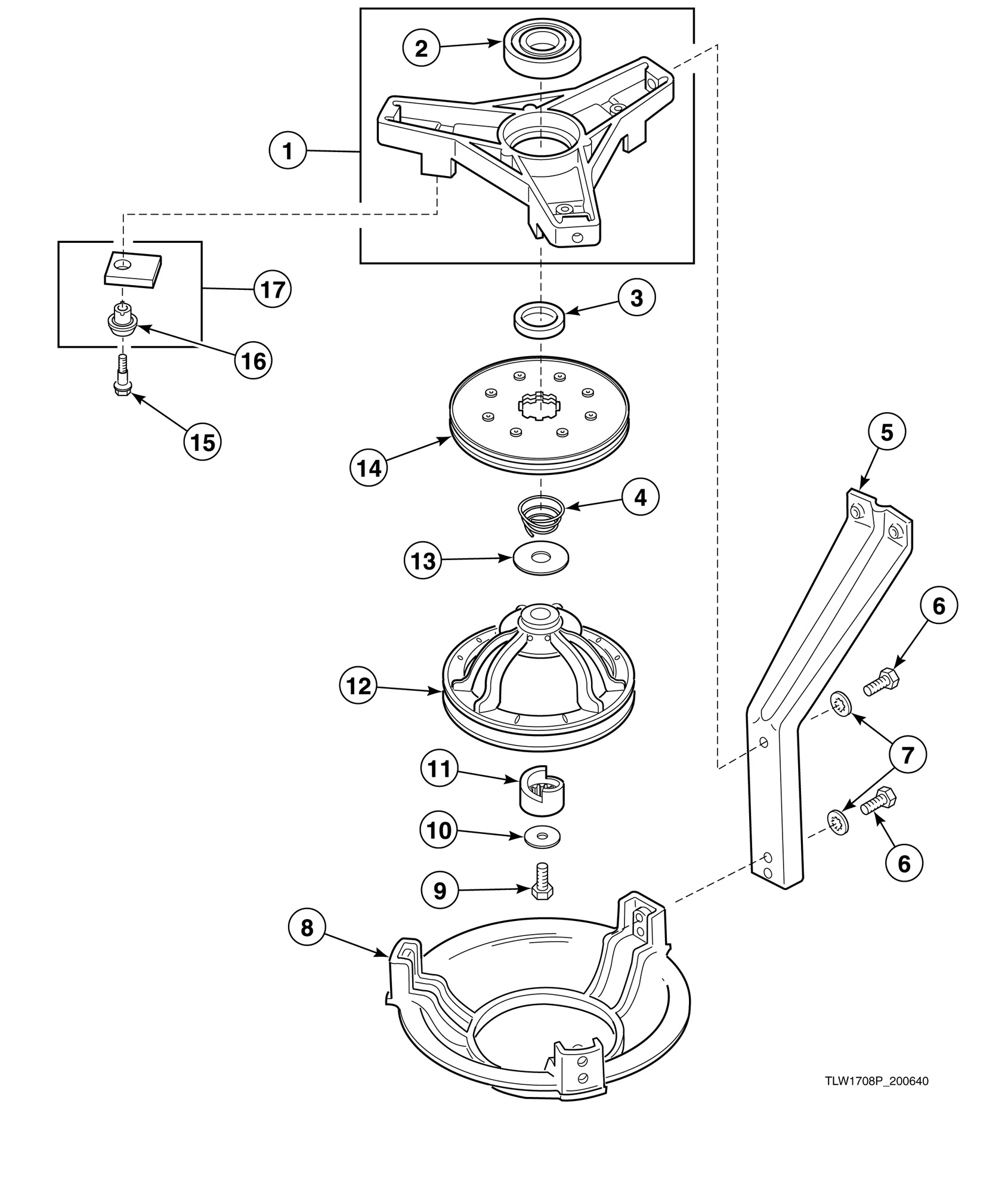 Bearing Housing, Brake, Pulley and Pivot Dome