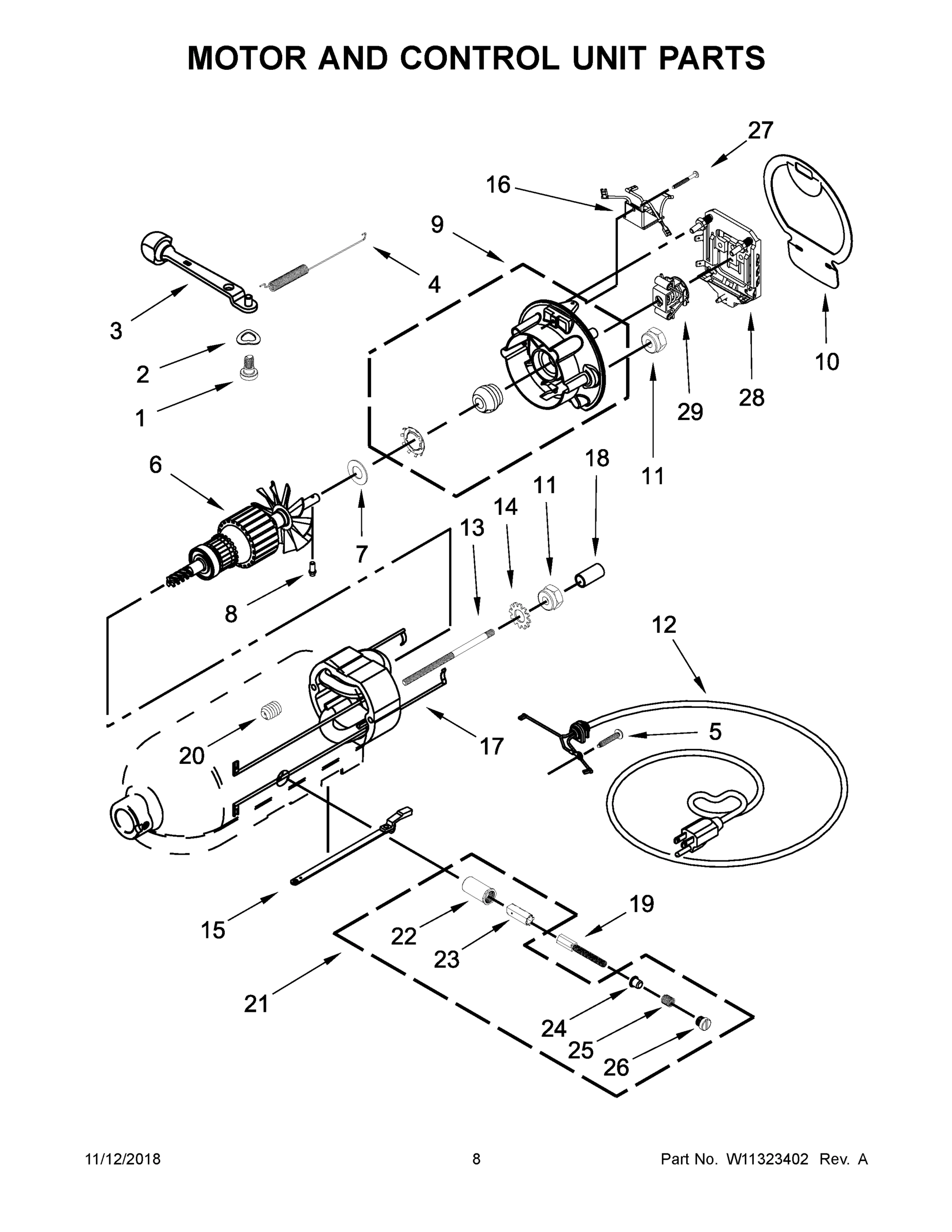 05 - MOTOR AND CONTROL UNIT PARTS