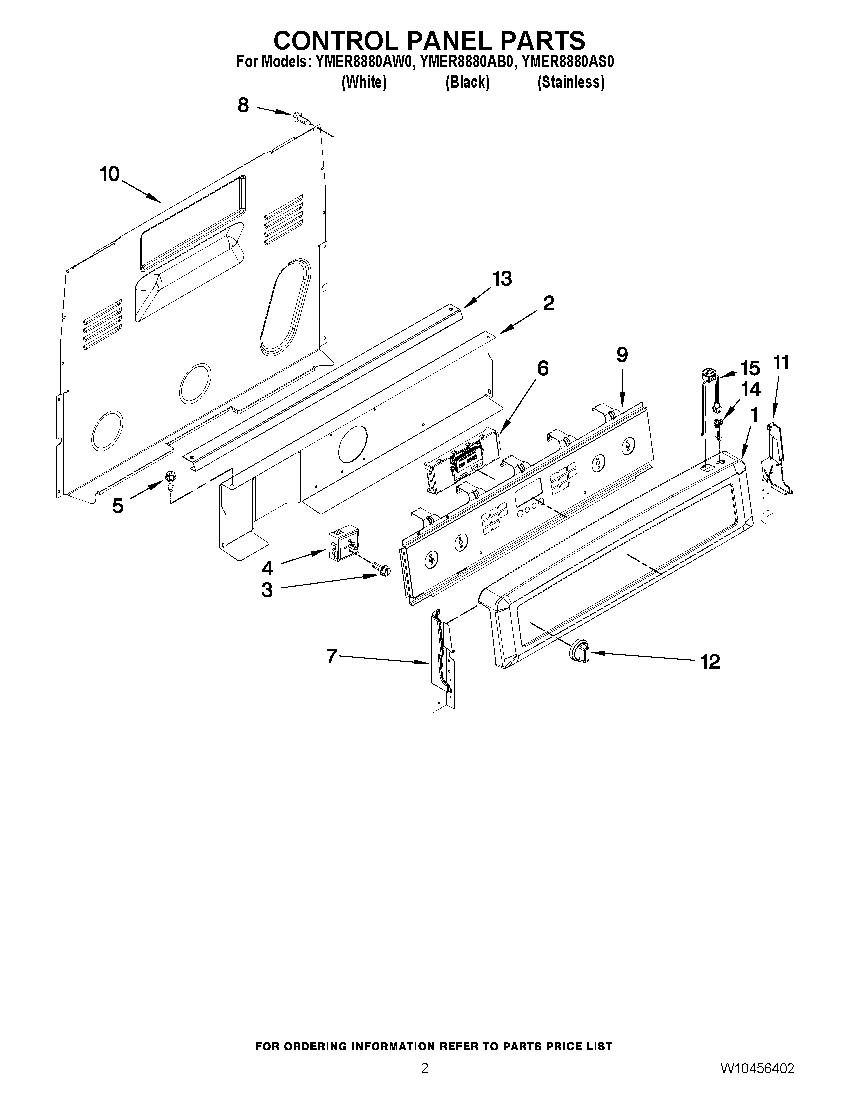 02 - CONTROL PANEL PARTS
