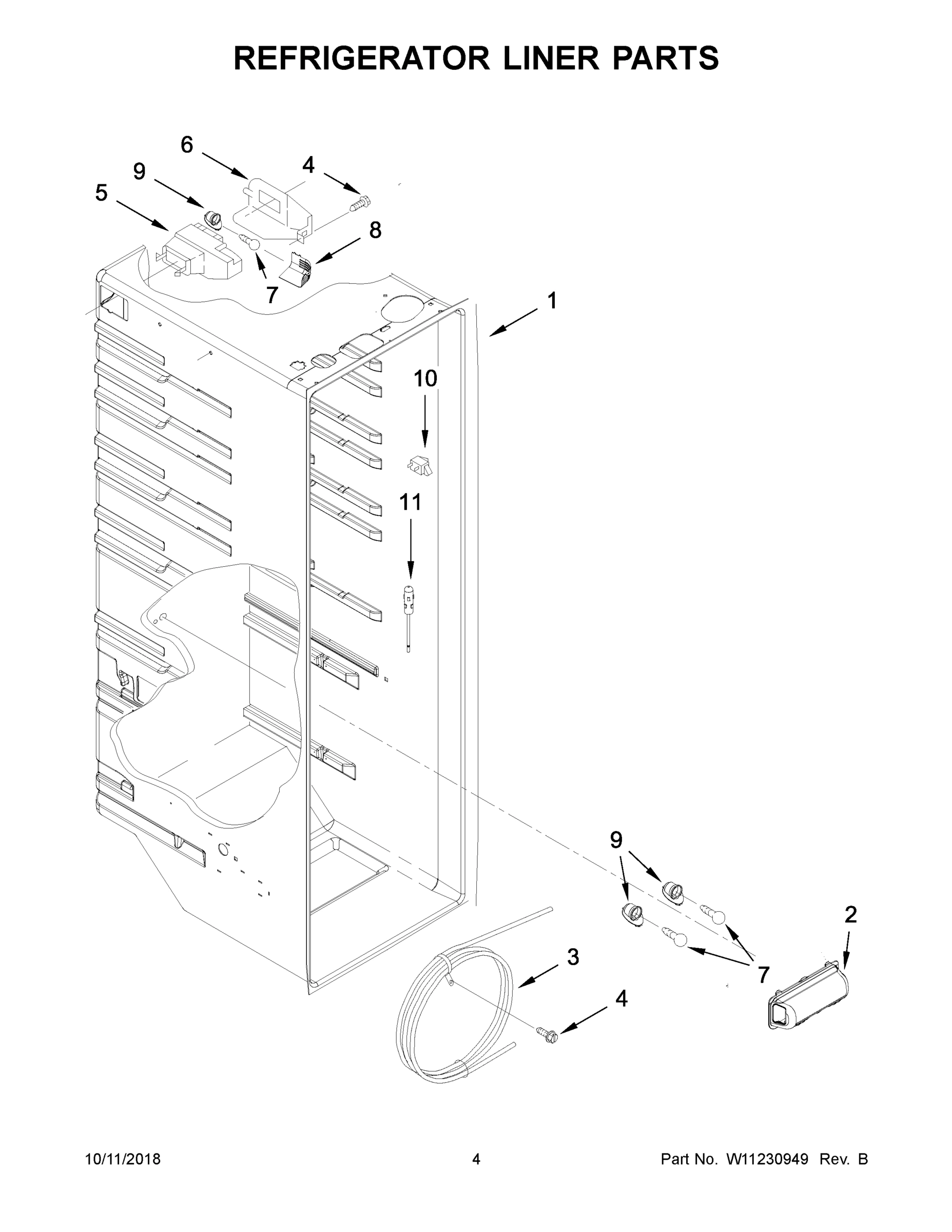 03 - REFRIGERATOR LINER PARTS