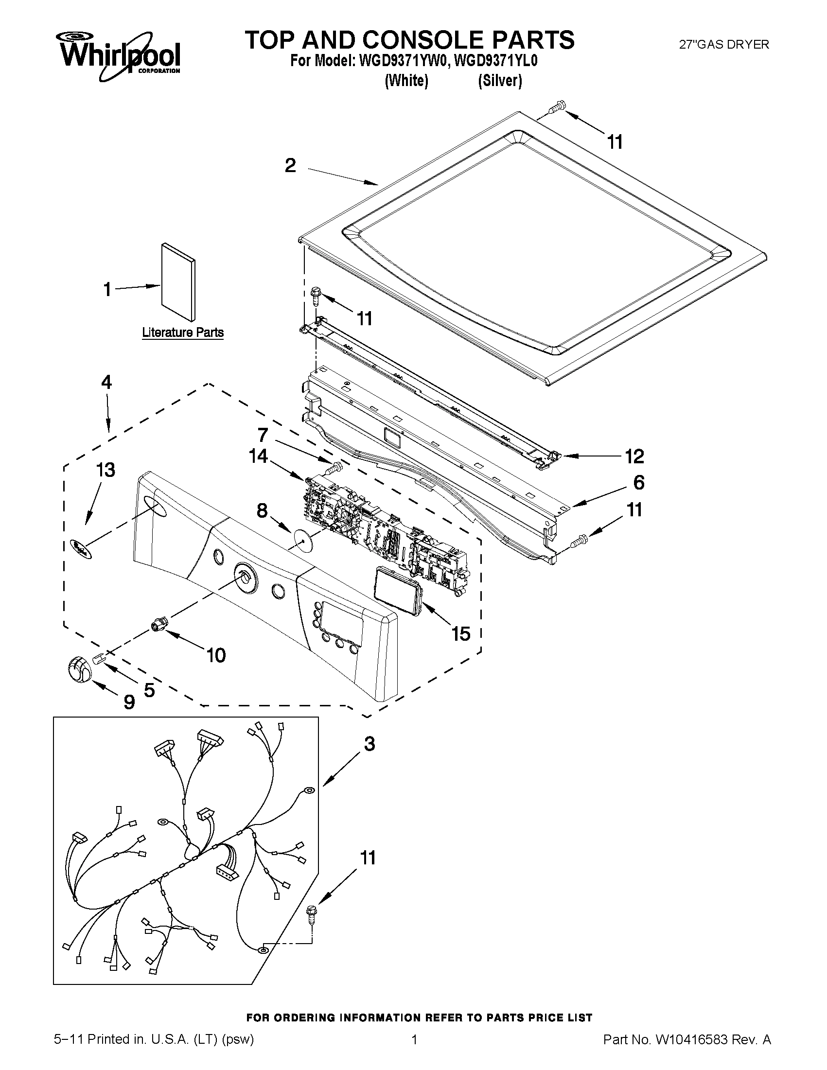 01 - TOP AND CONSOLE PARTS