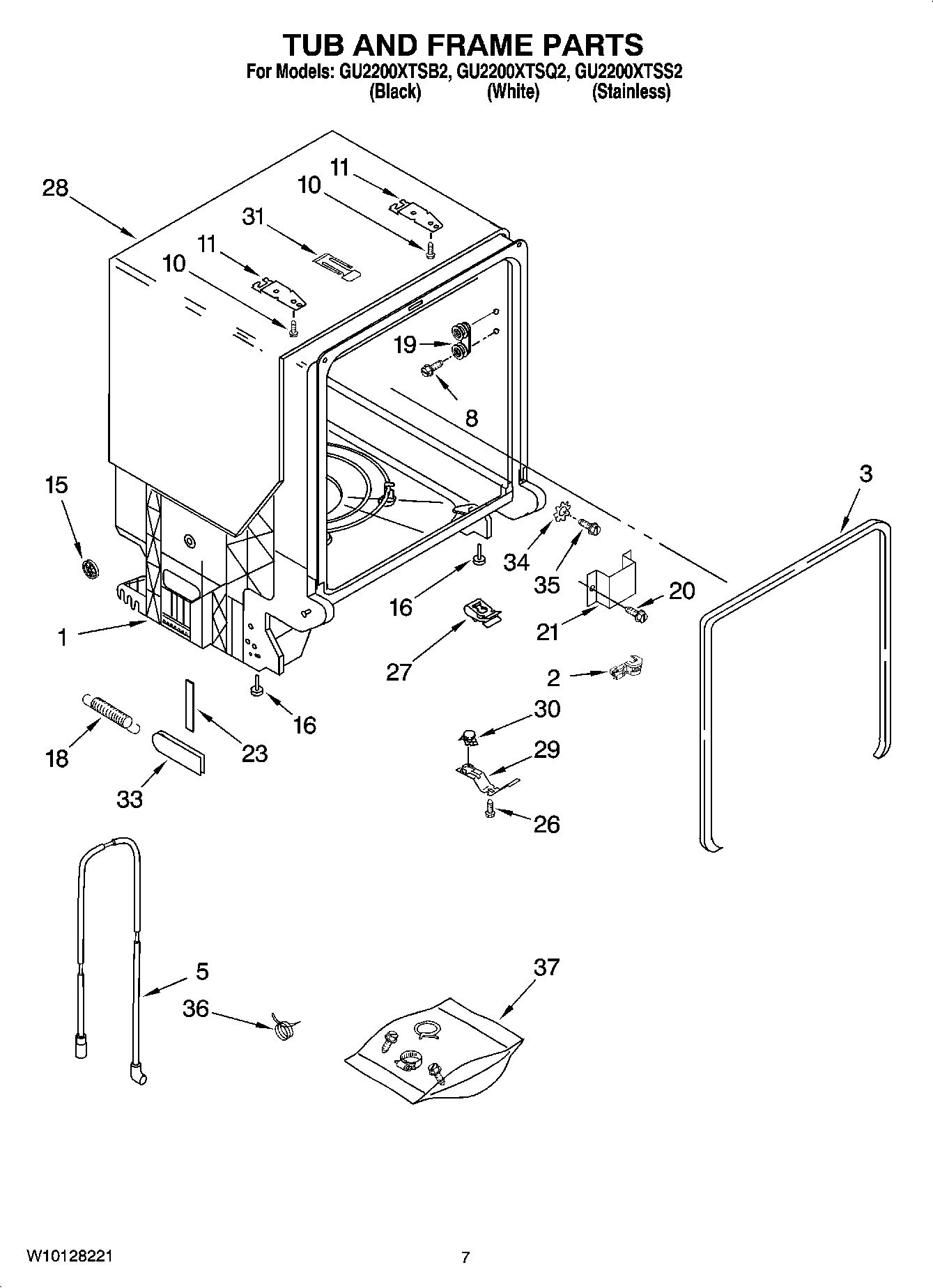 07 - TUB AND FRAME PARTS
