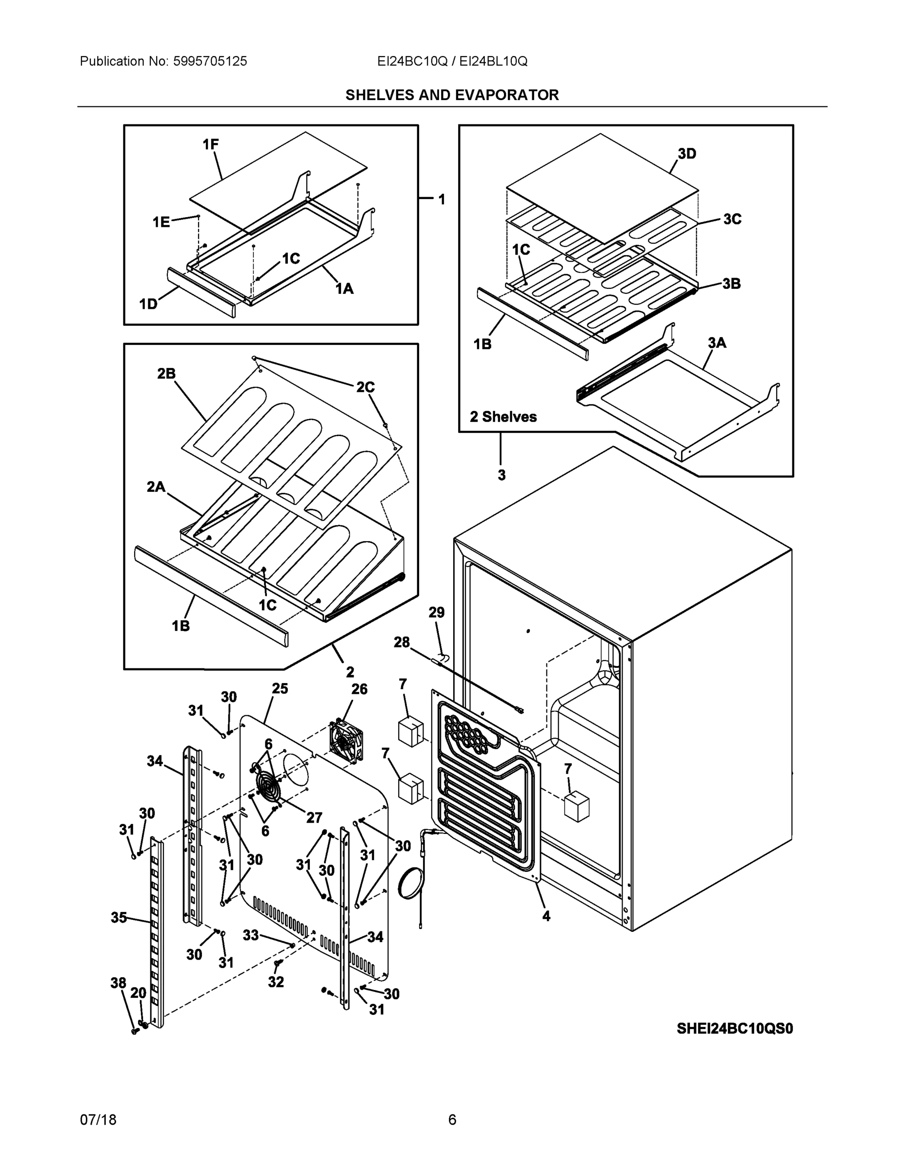04 - SHELVES AND EVAPORATOR