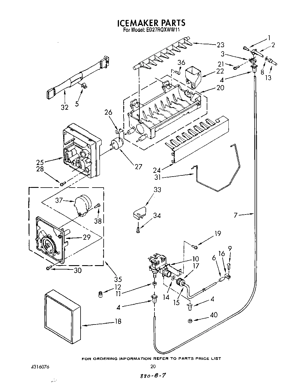 13 - ICE MAKER , NOT ILLUSTRATED