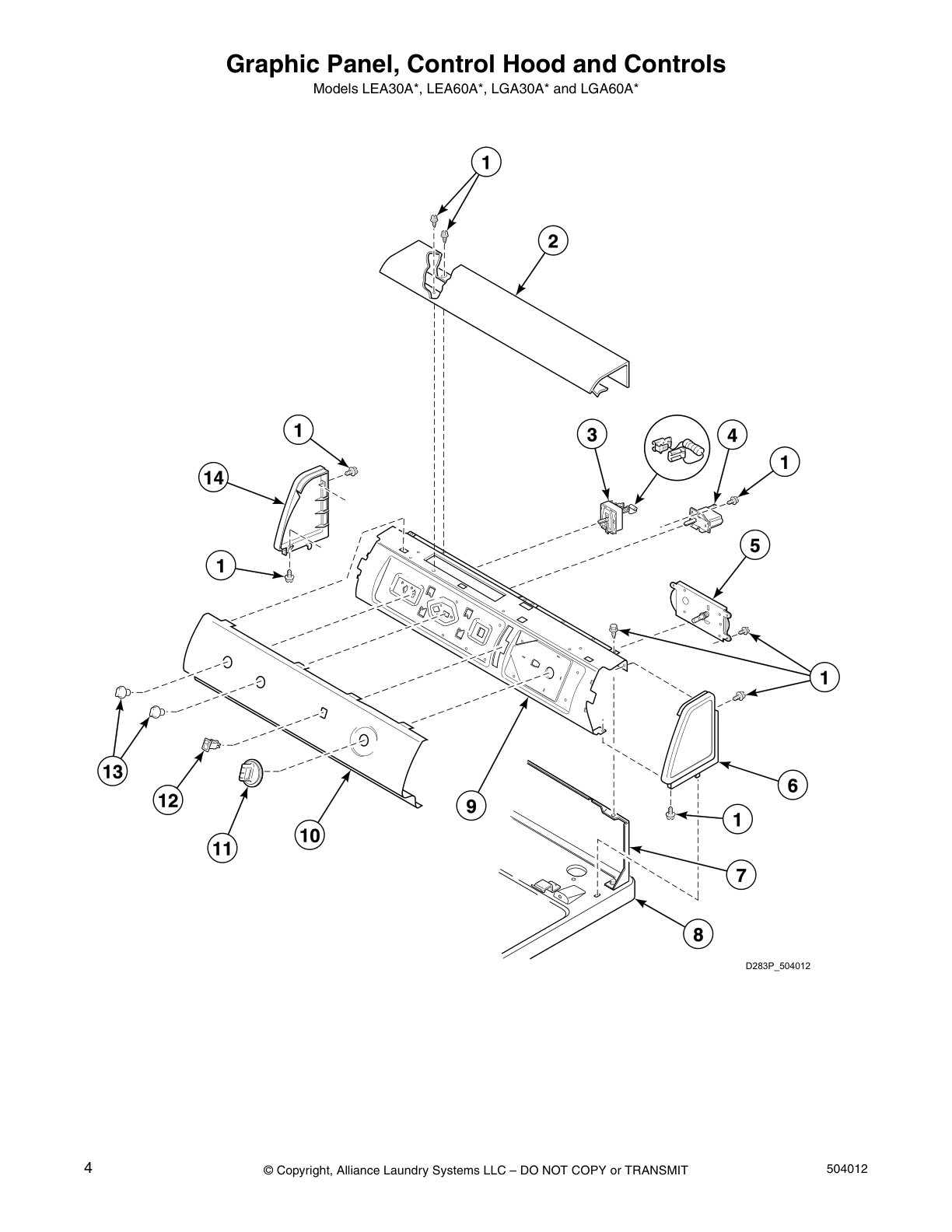 Graphic Panel, Control Hood and Controls