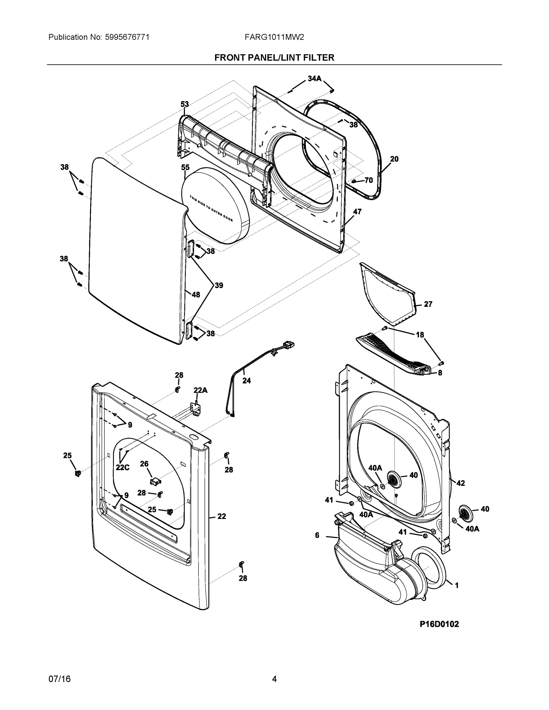 03 - FRONT PANEL/LINT FILTER