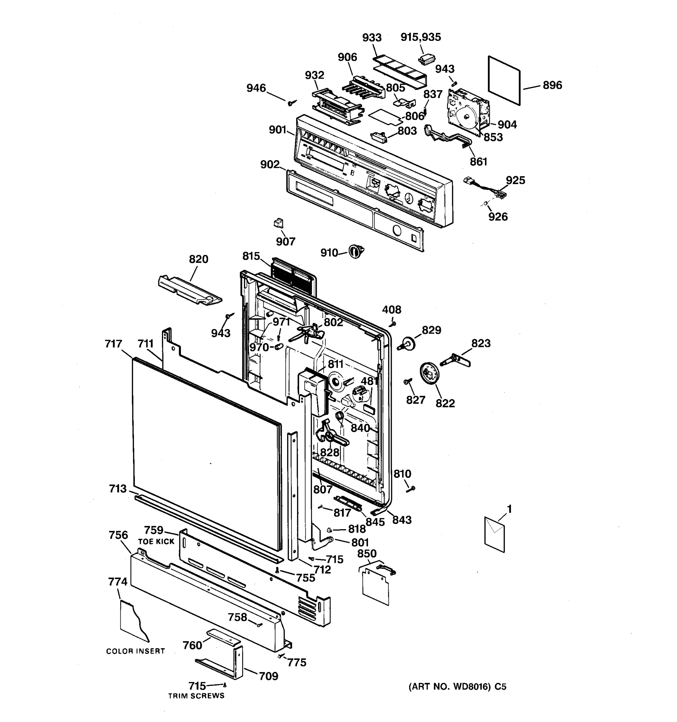ESCUTCHEON & DOOR ASSEMBLY