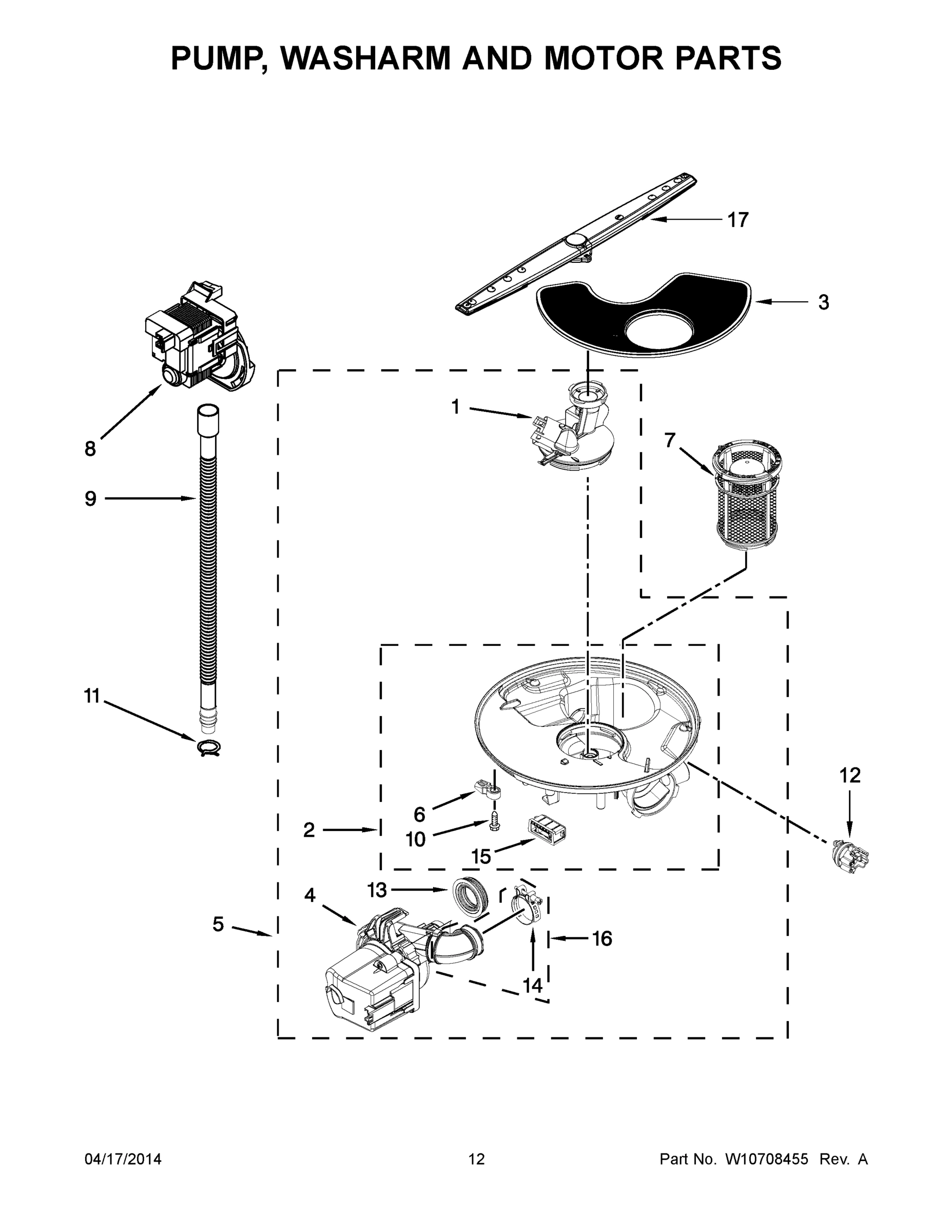 07 - PUMP, WASHARM AND MOTOR PARTS