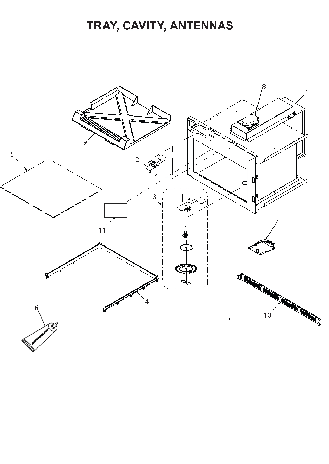 TRAY, CAVITY, ANTENNAS