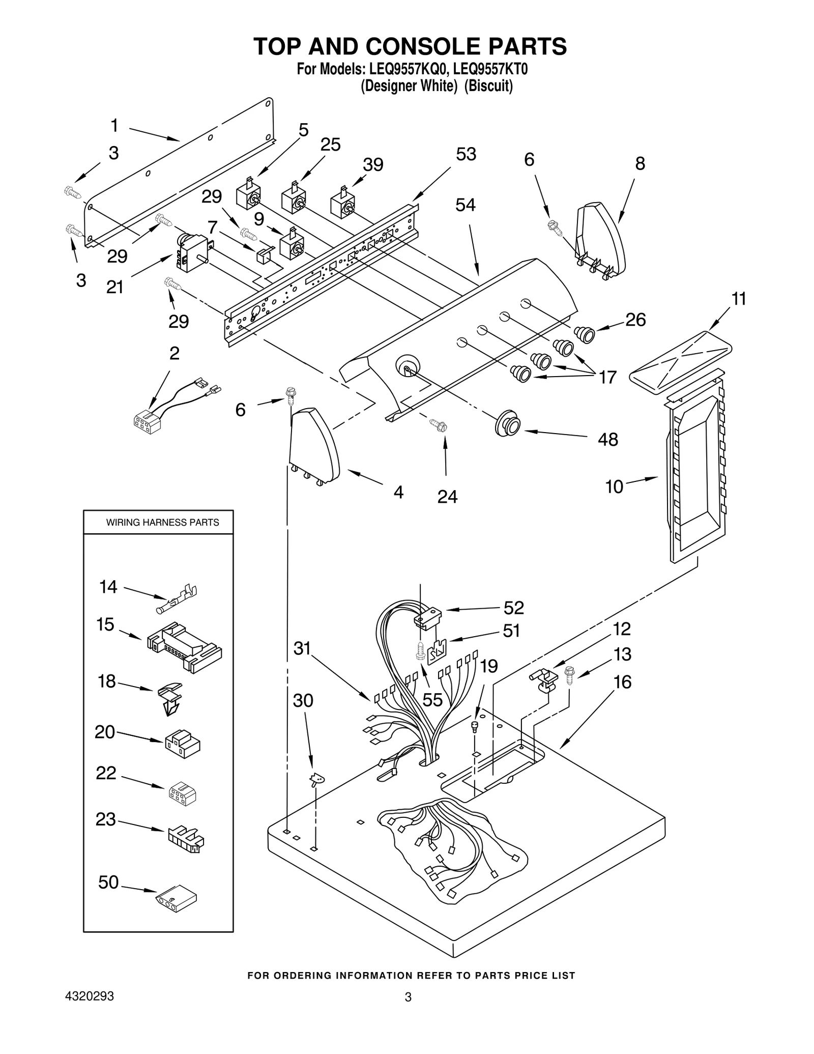 TOP AND CONSOLE PARTS