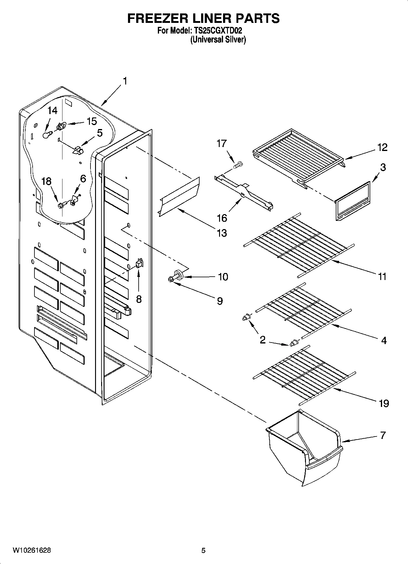 04 - FREEZER LINER PARTS