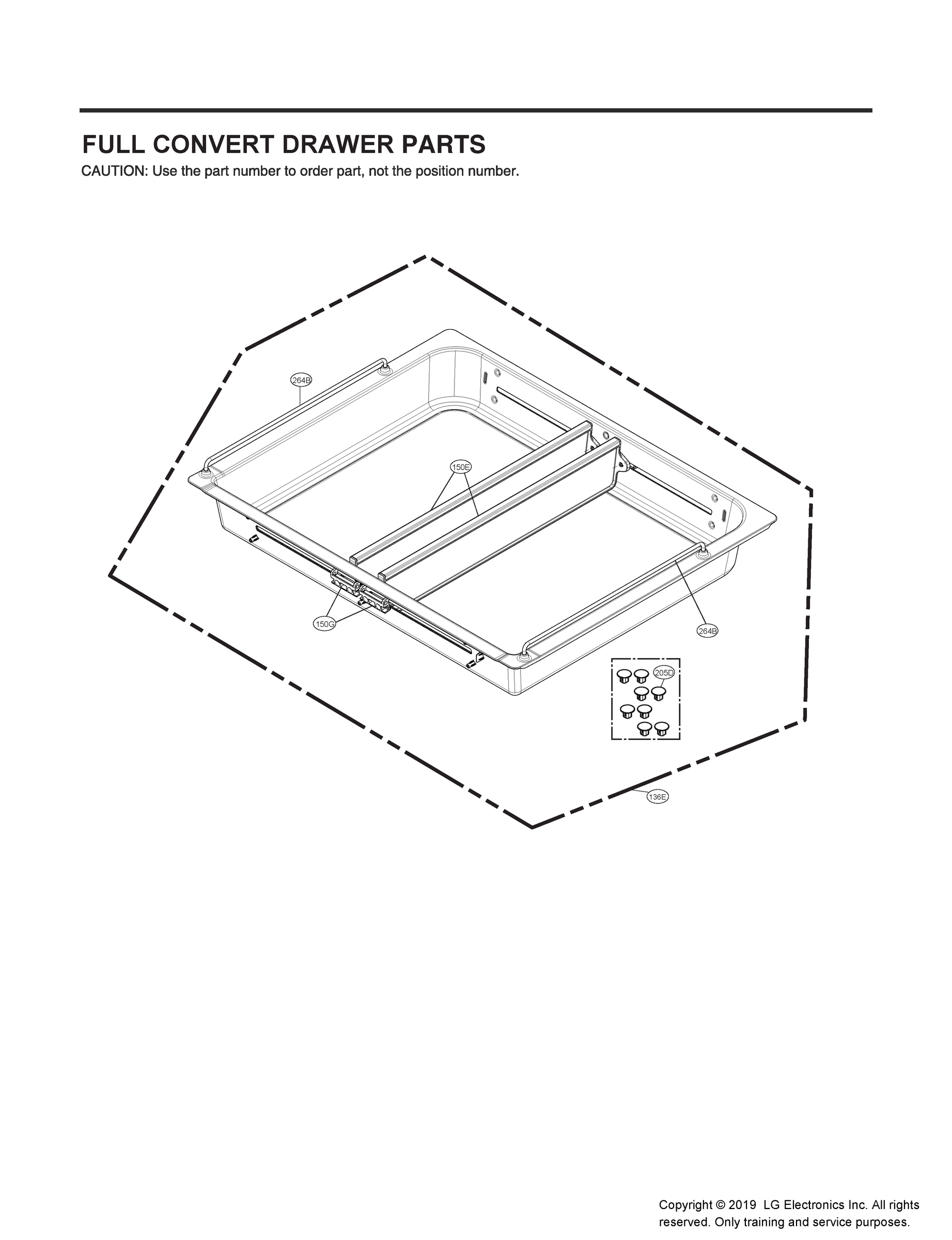 FULL CONVERT DRAWER PARTS