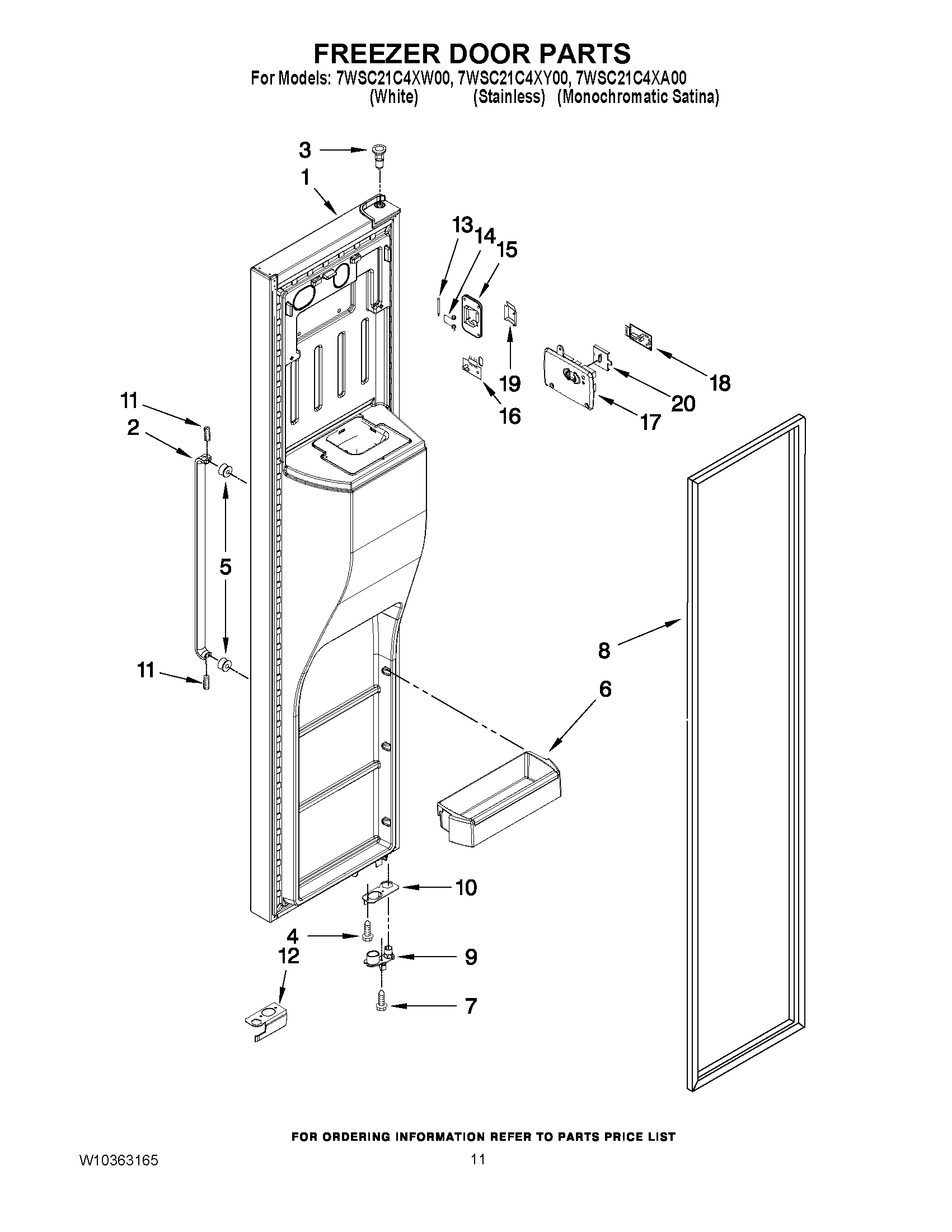 07 - FREEZER DOOR PARTS