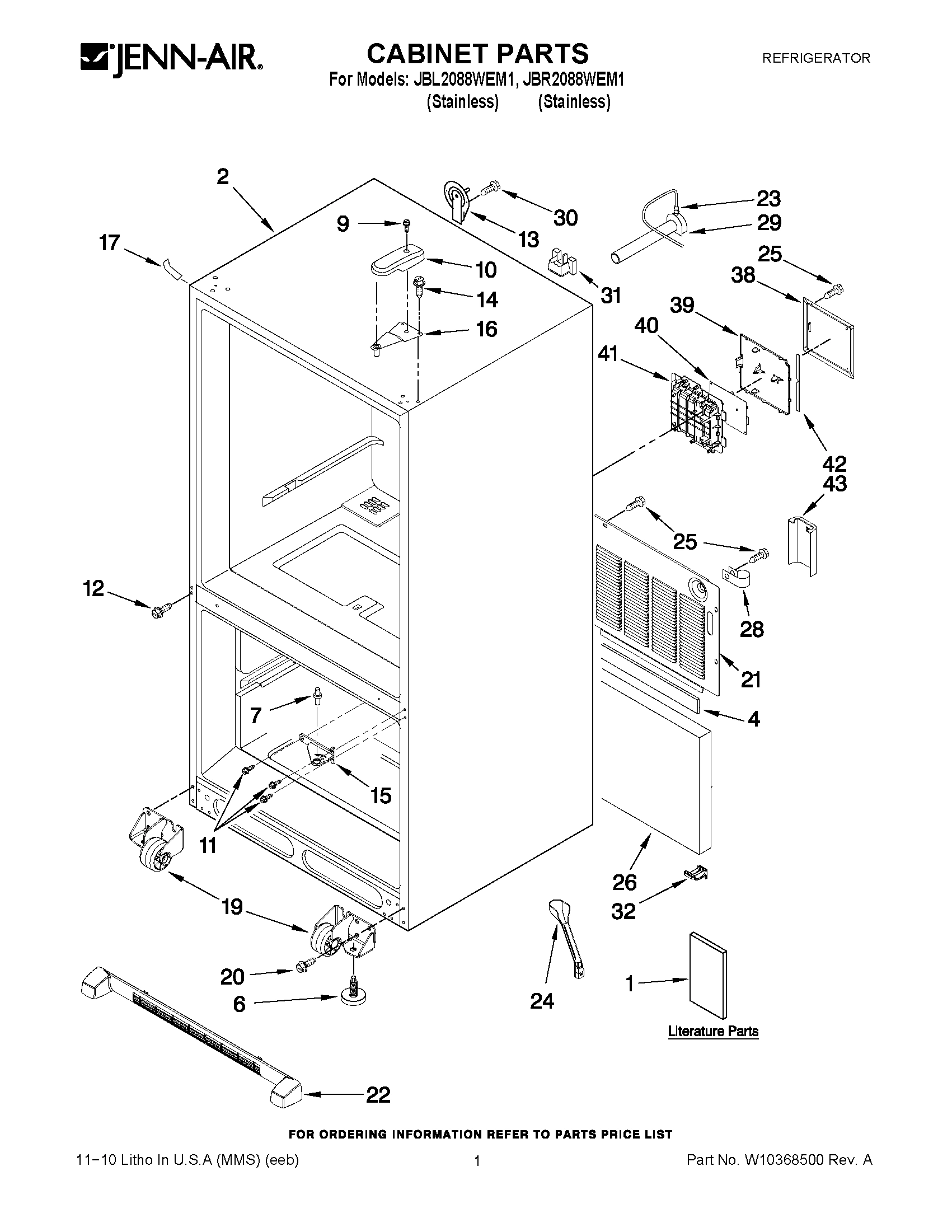 01 - CABINET PARTS