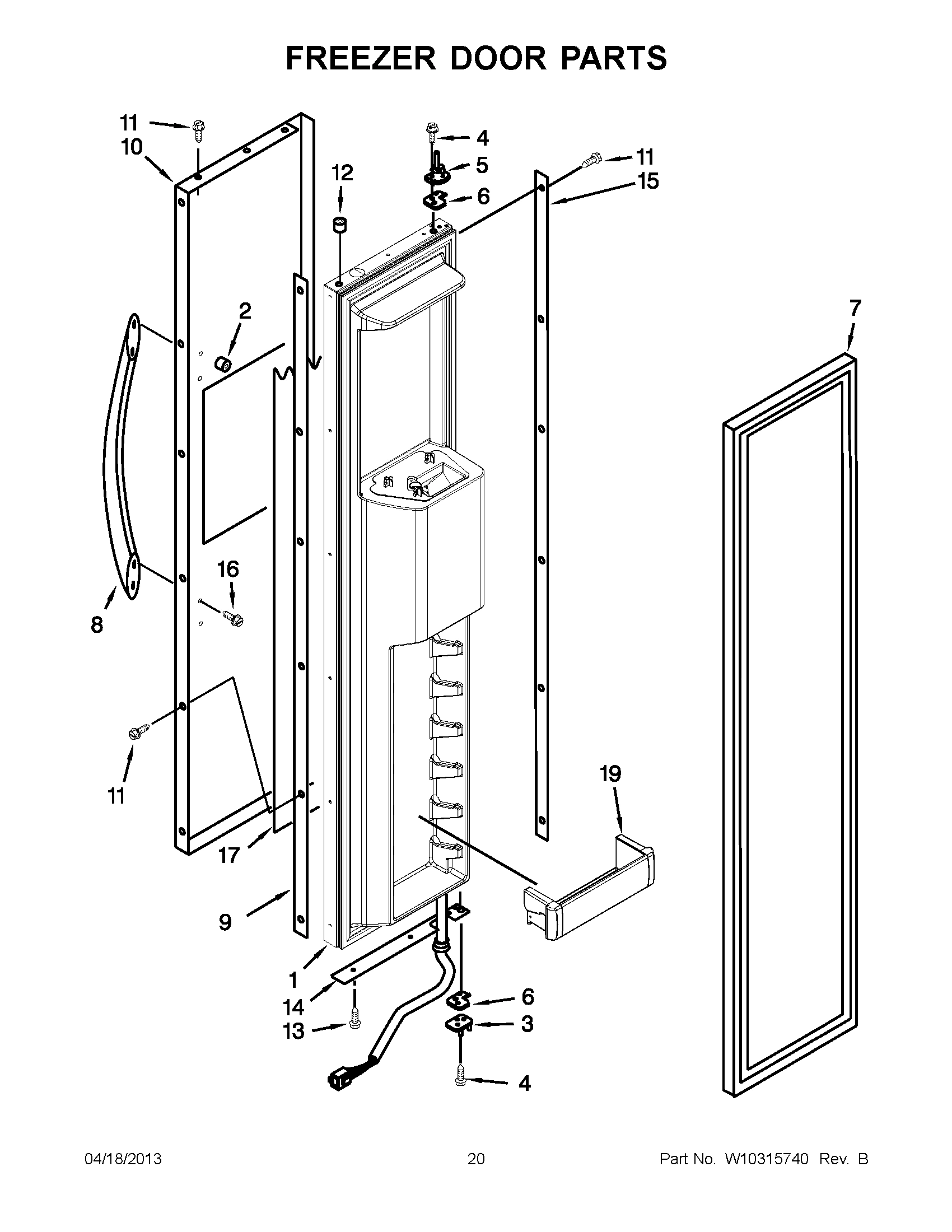 10 - FREEZER DOOR PARTS