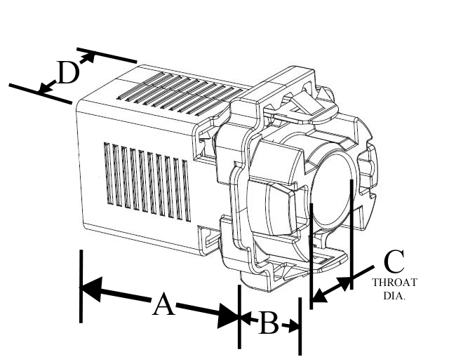 BRI 38ADS 3/8" SINGLE BARREL DOUBLESNAP CABLE CONNECTOR INSULATED ZINC DIE CAST