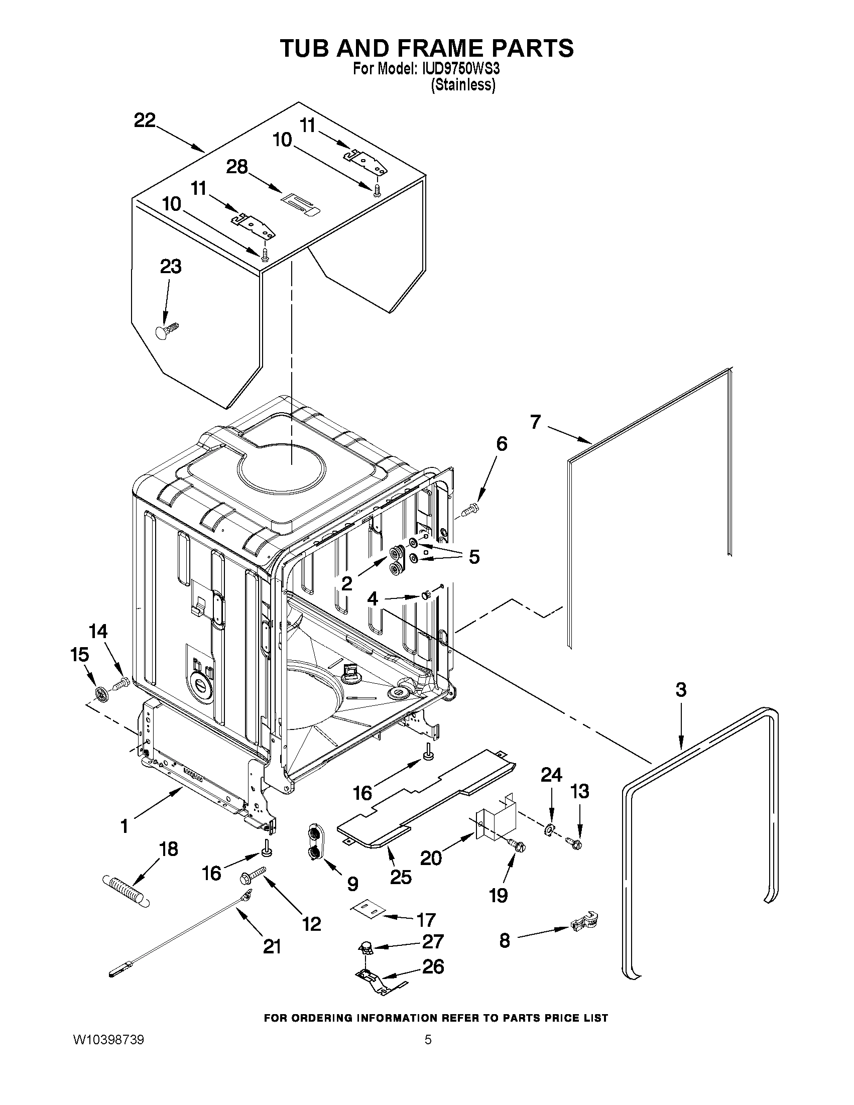 05 - TUB AND FRAME PARTS