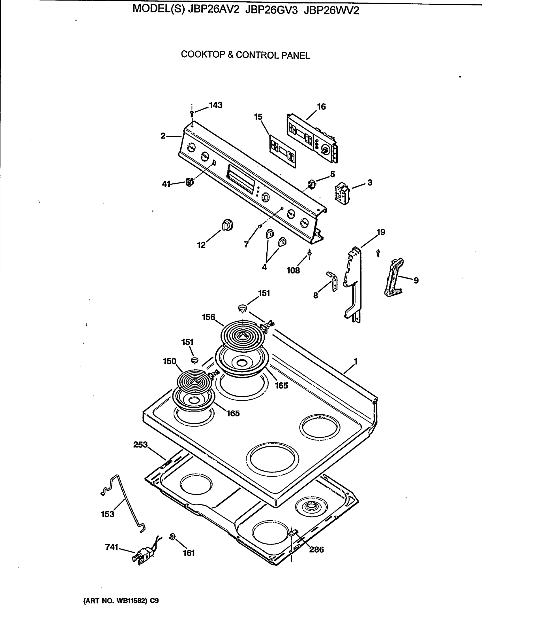 COOKTOP & CONTROL PANEL