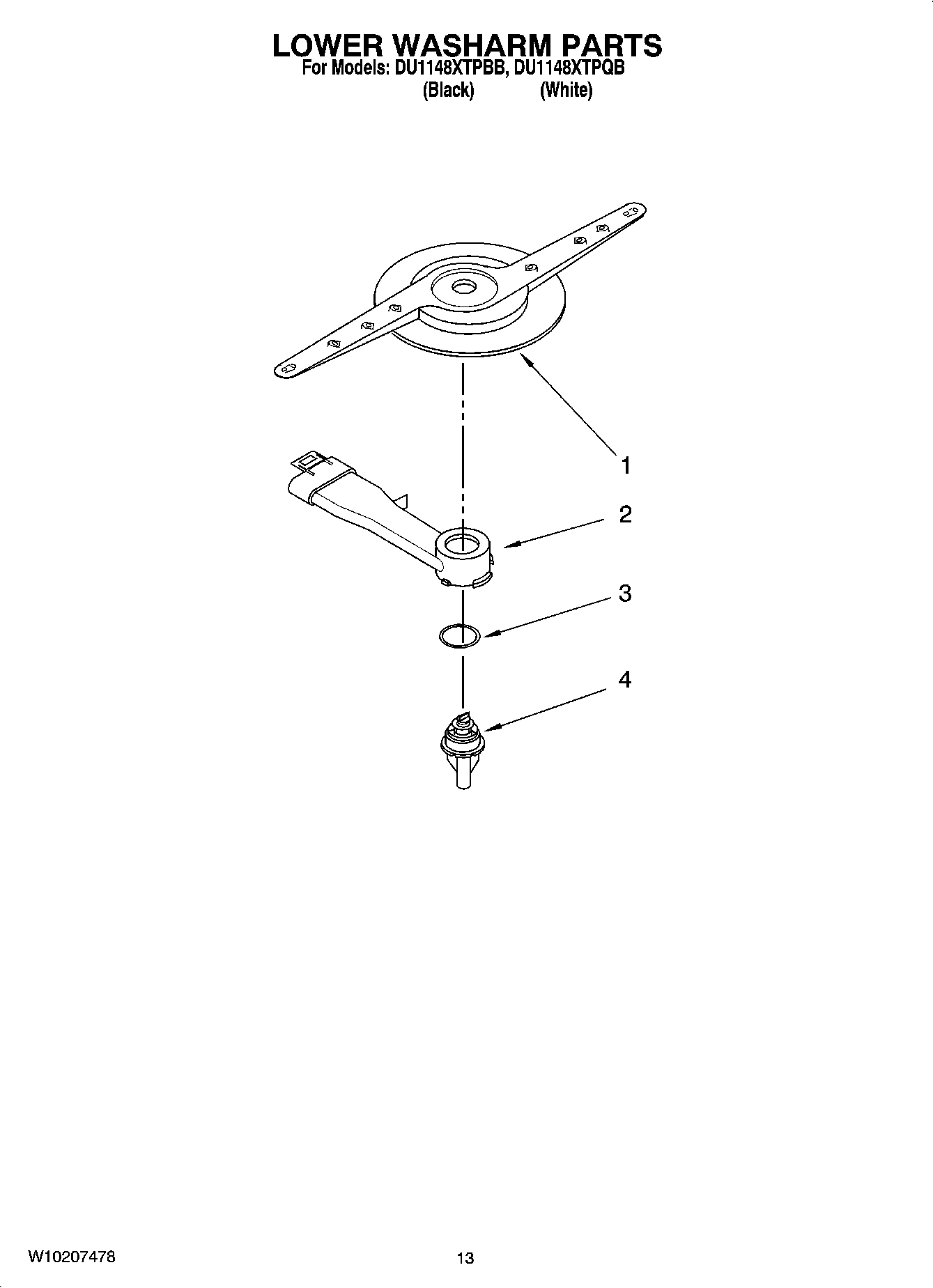 11 - LOWER WASHARM PARTS, OPTIONAL PARTS (NOT INCLUDED)