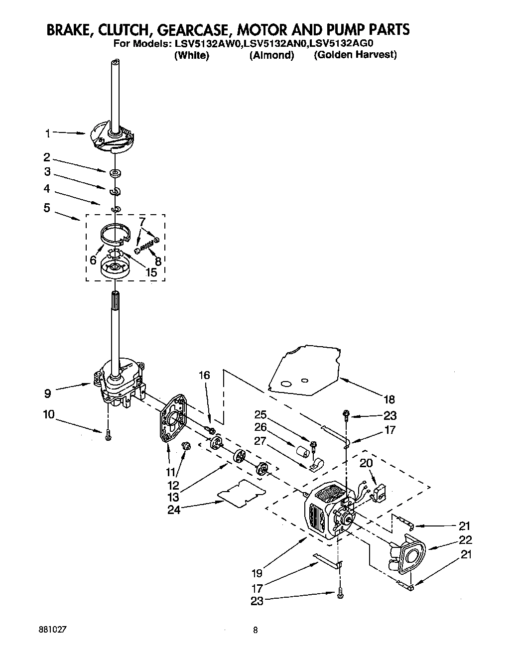 05 - BRAKE, CLUTCH, GEARCASE, MOTOR & PUMP
