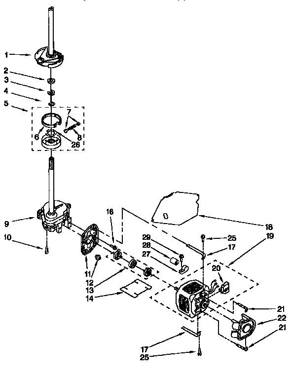 GEARCASE, MOTOR AND PUMP
