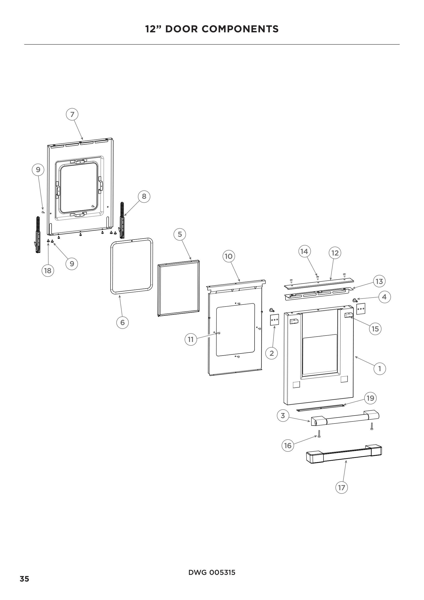 12” DOOR COMPONENTS