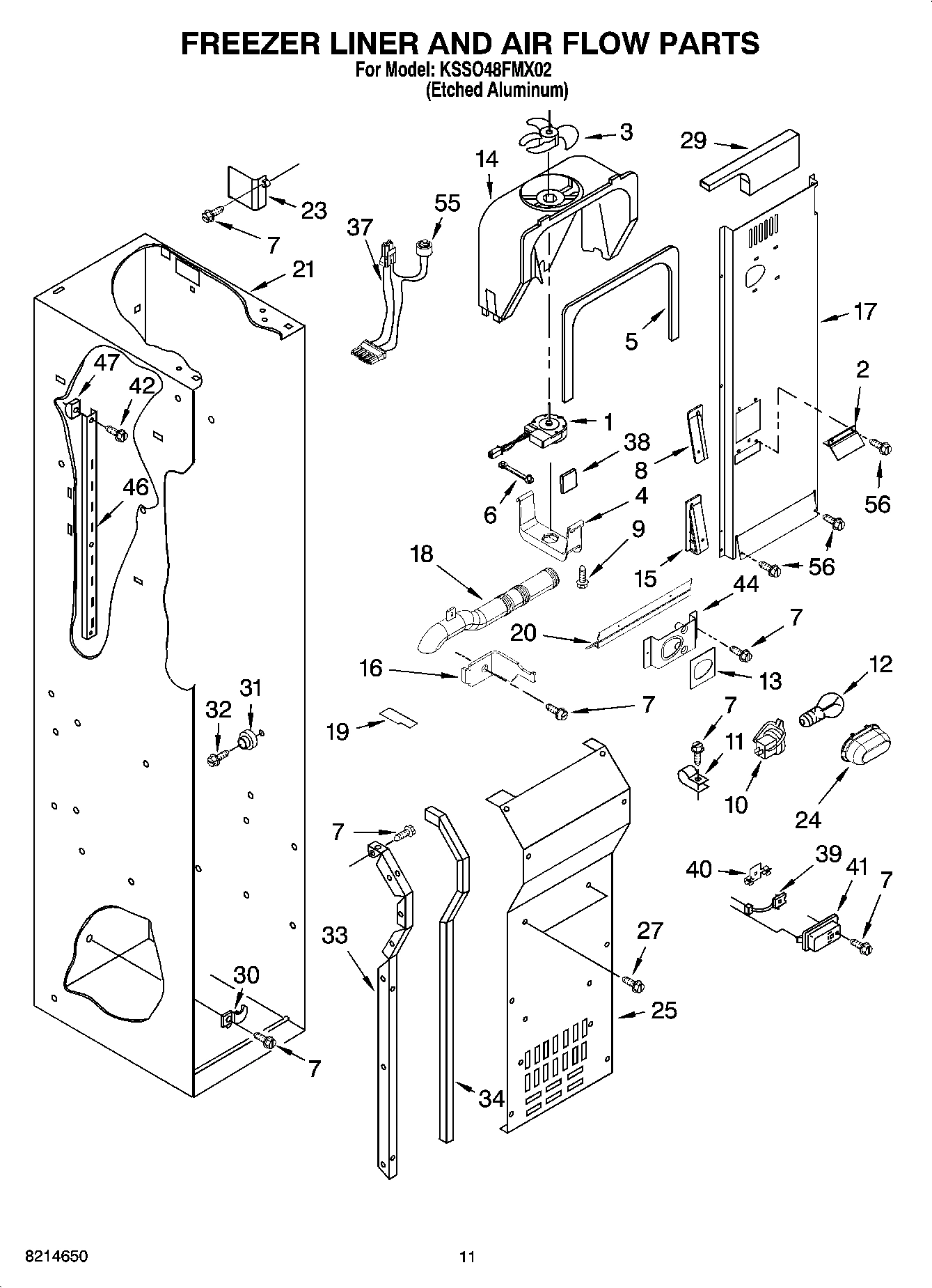 08 - FREEZER LINER AND AIR FLOW PARTS