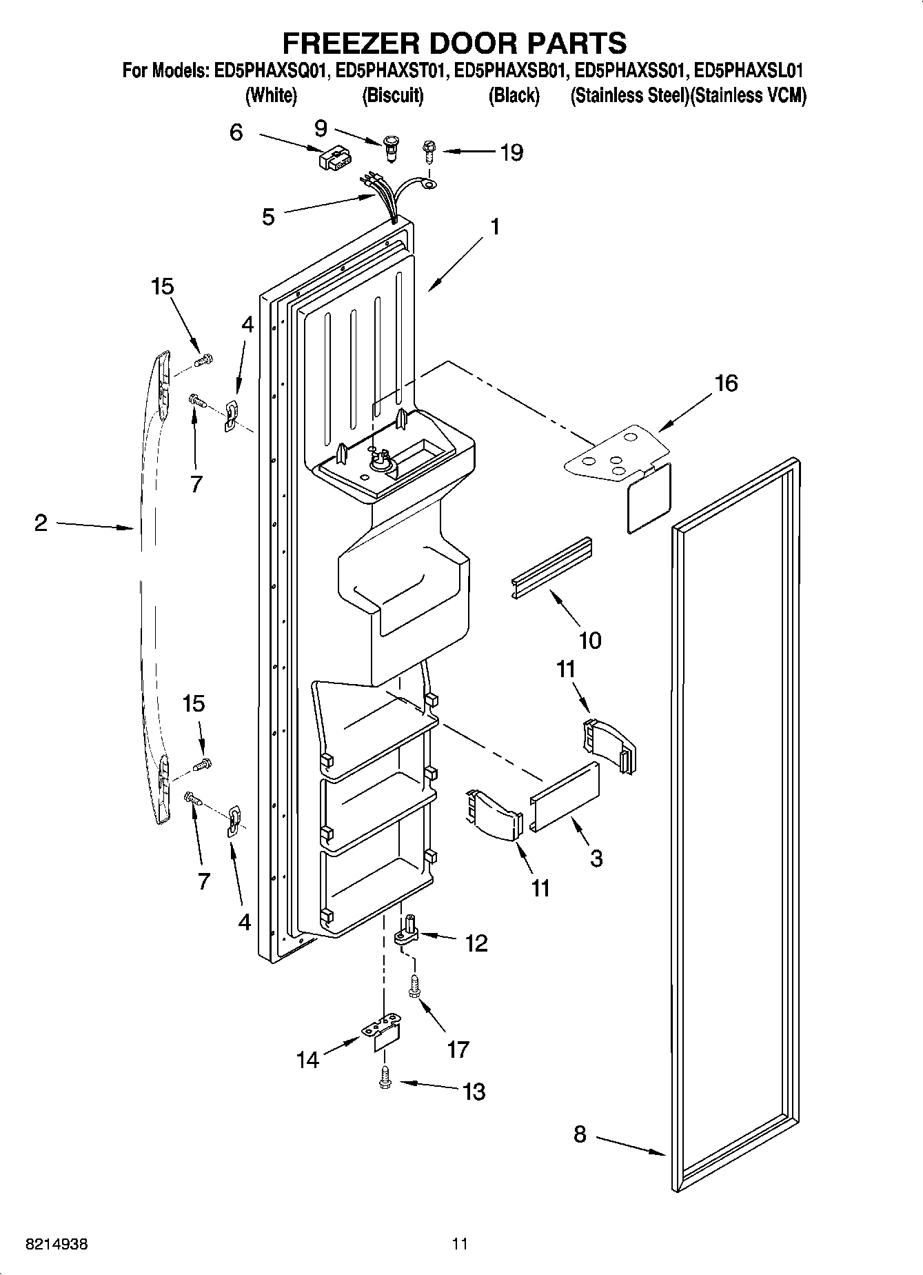 07 - FREEZER DOOR PARTS
