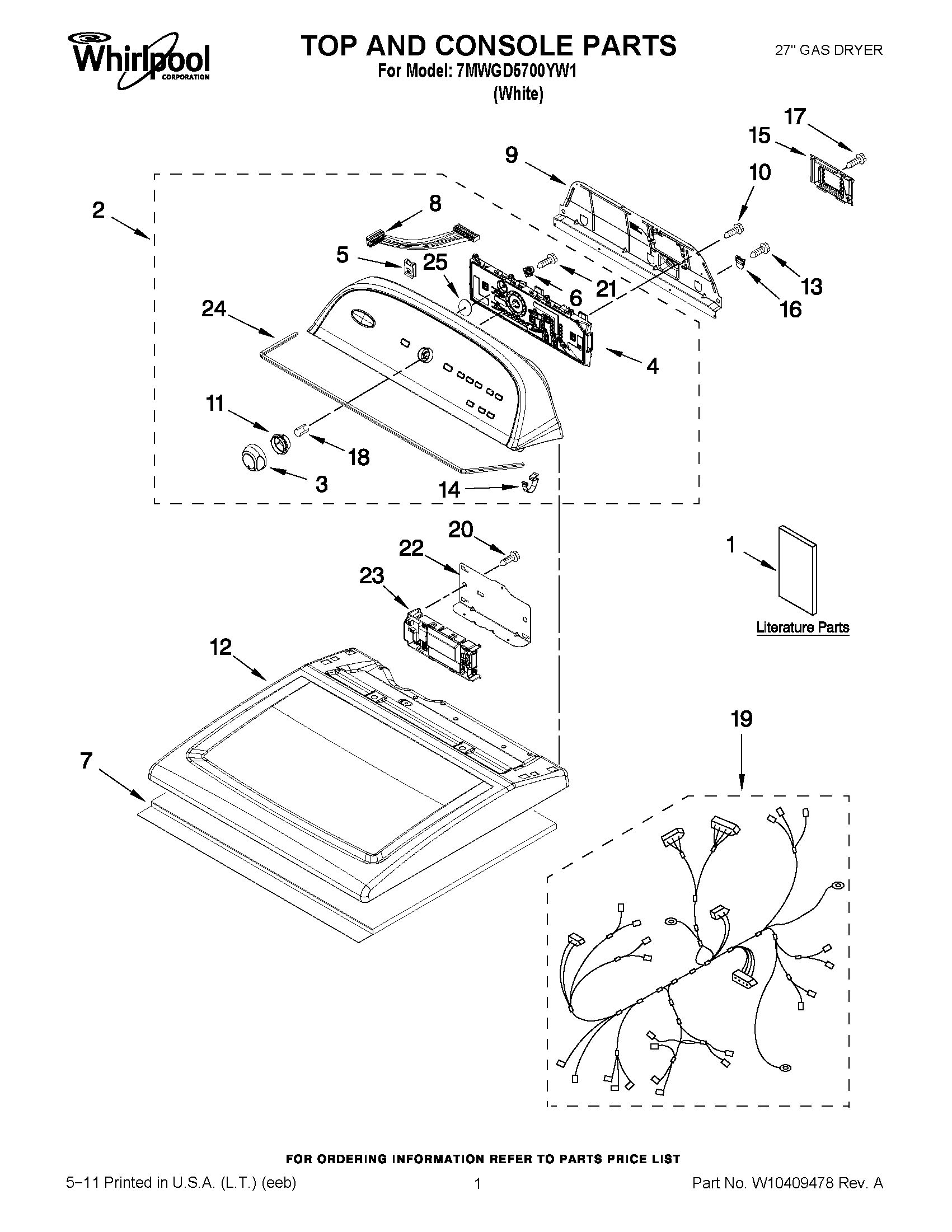 01 - TOP AND CONSOLE PARTS
