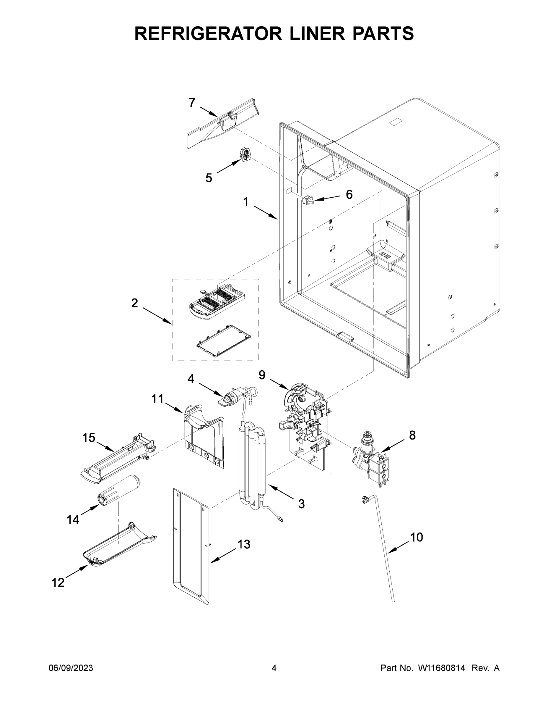 03 - REFRIGERATOR LINER PARTS