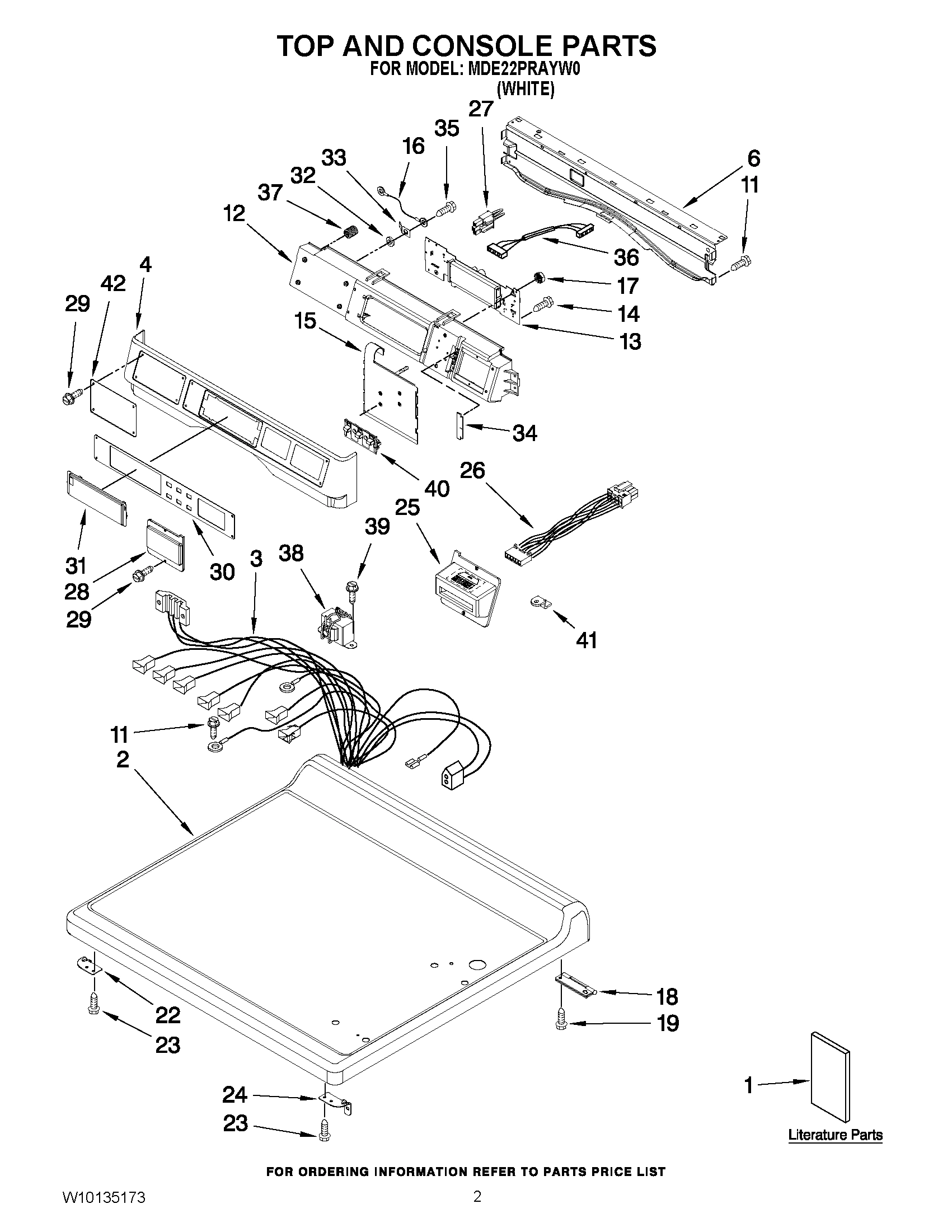 01 - TOP AND CONSOLE PARTS