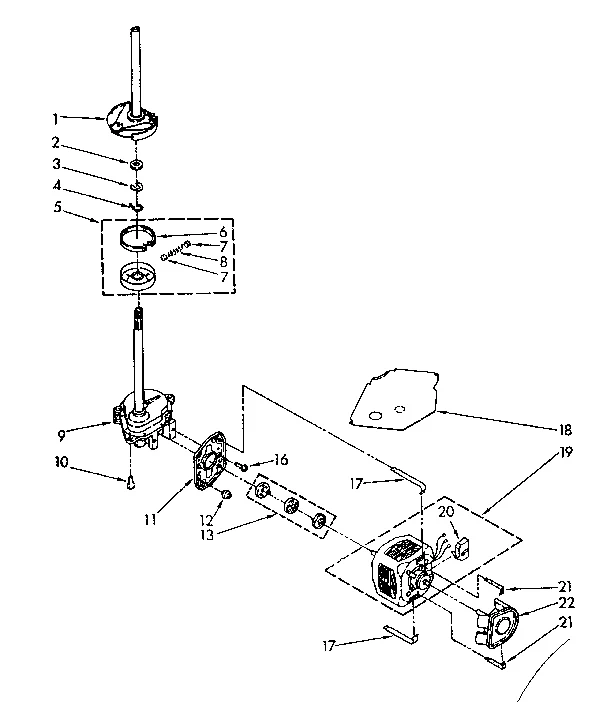 BRAKE, CLUTCH, GEARCASE, MOTOR AND PUMP PARTS
