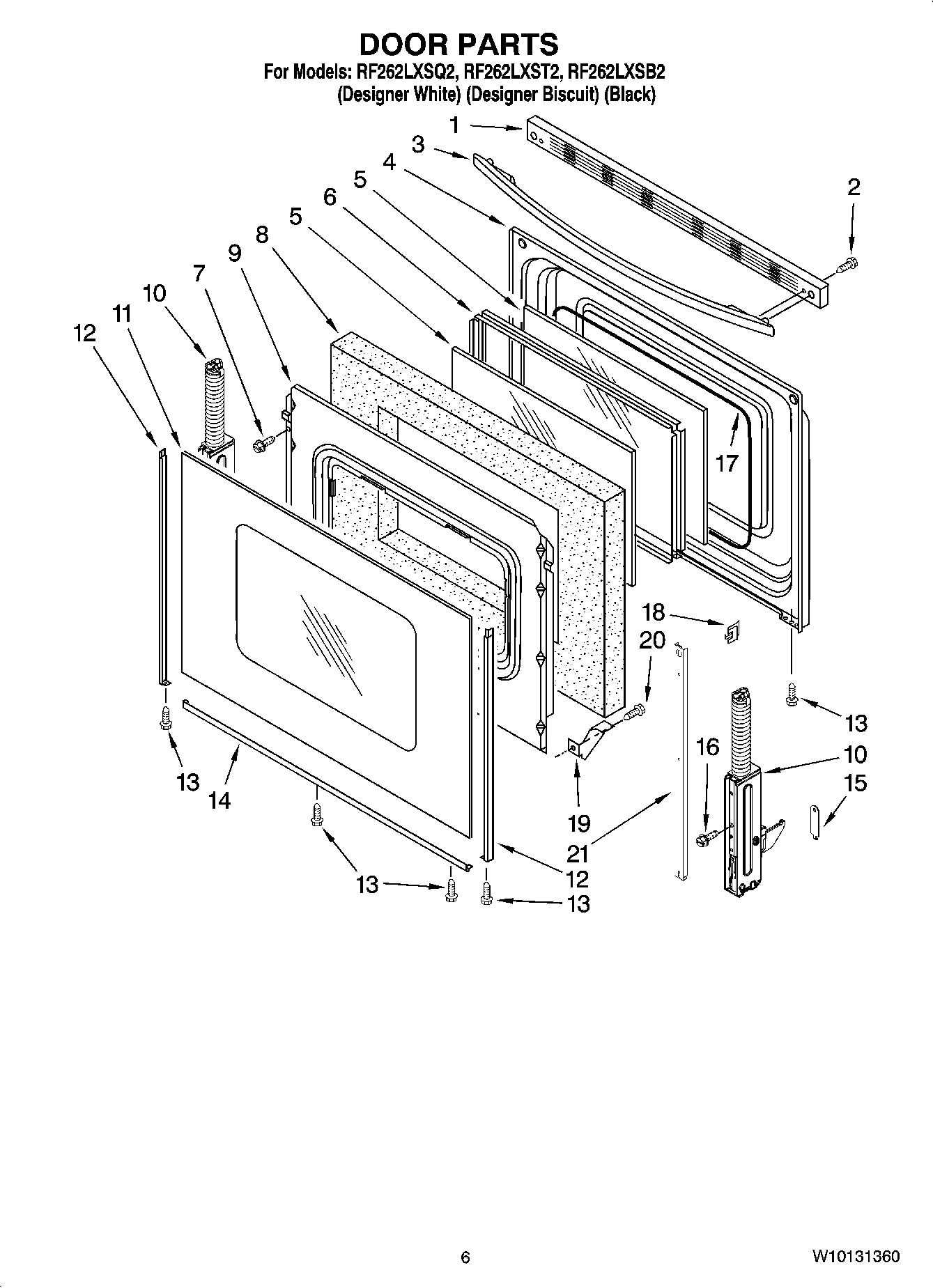 05 - DOOR PARTS, OPTIONAL PARTS (NOT INCLUDED)