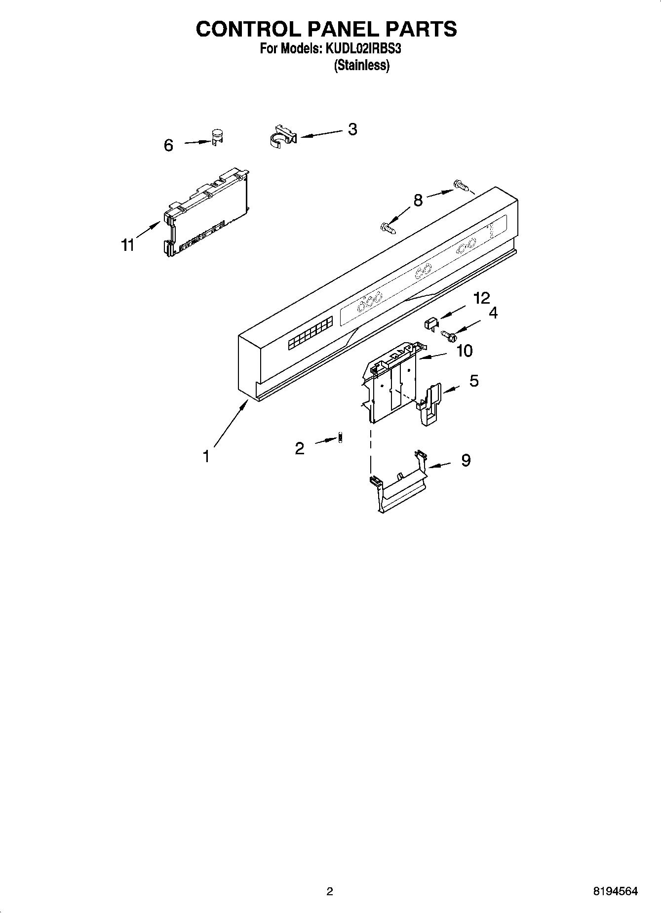 02 - CONTROL PANEL PARTS