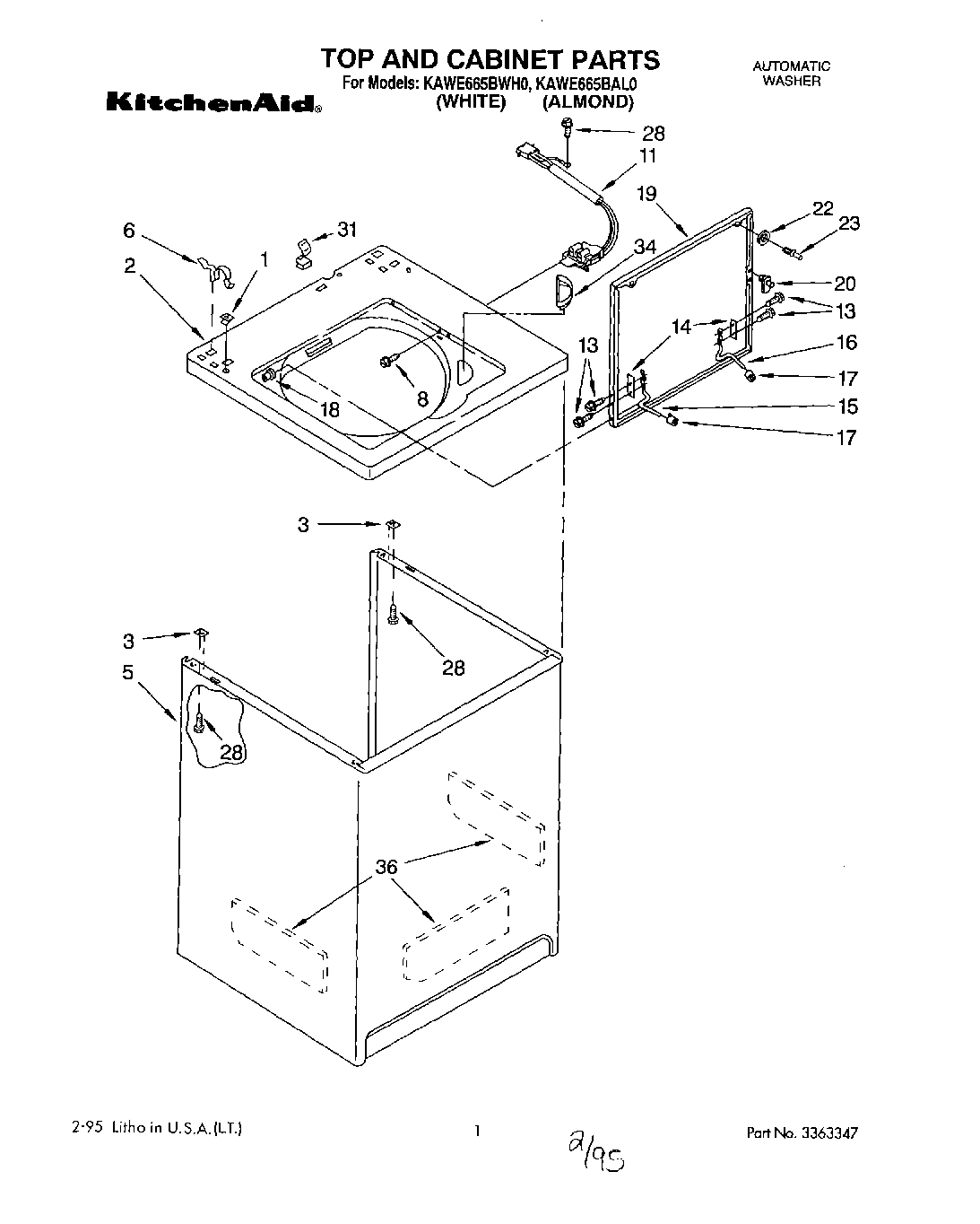 01 - TOP AND CABINET, LIT/OPTIONAL