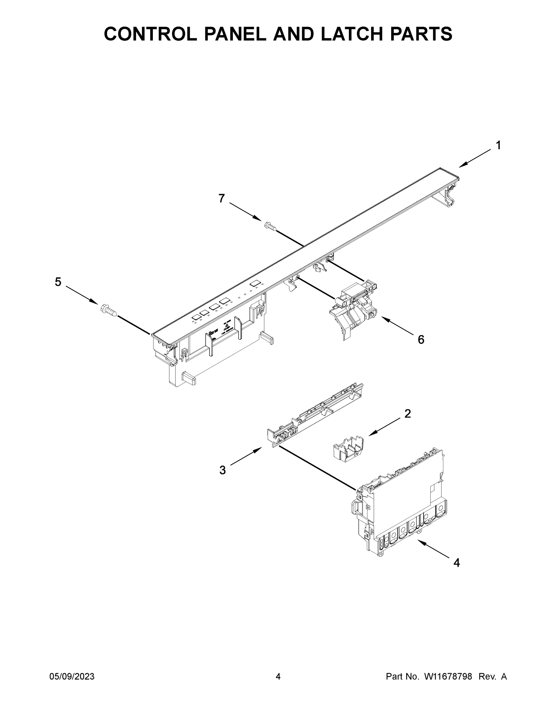 03 - CONTROL PANEL AND LATCH PARTS