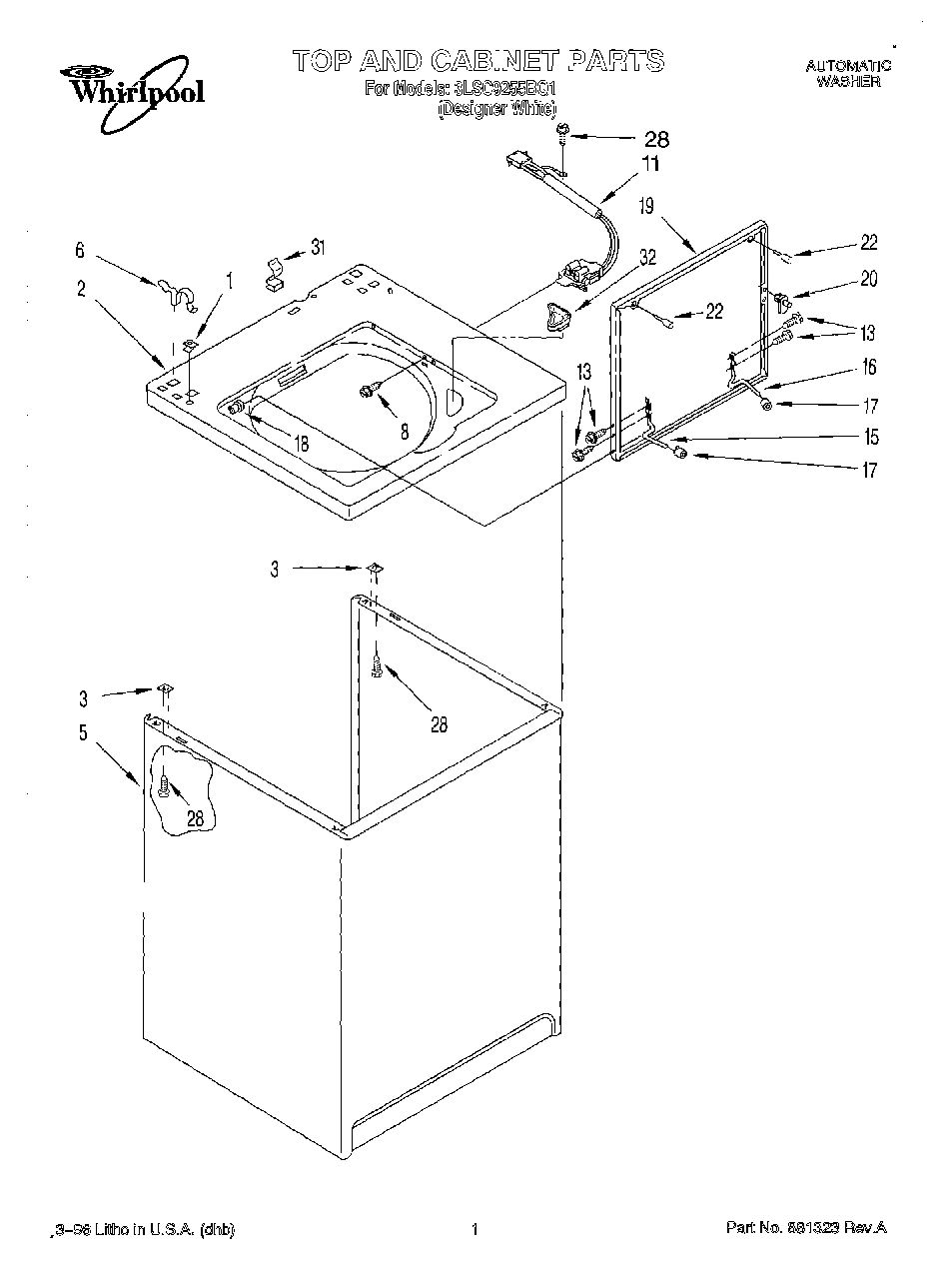 01 - TOP AND CABINET, LIT/OPTIONAL