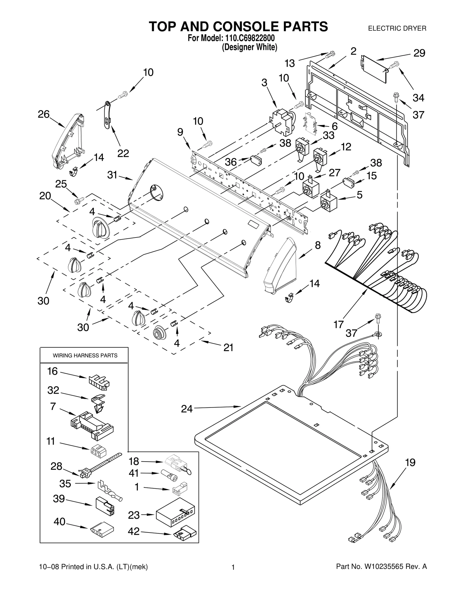 TOP AND CONSOLE PARTS