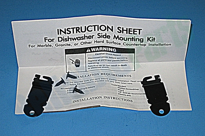 8212560 Whirlpool Dishwasher Mounting Bracket Kit Part Advantage