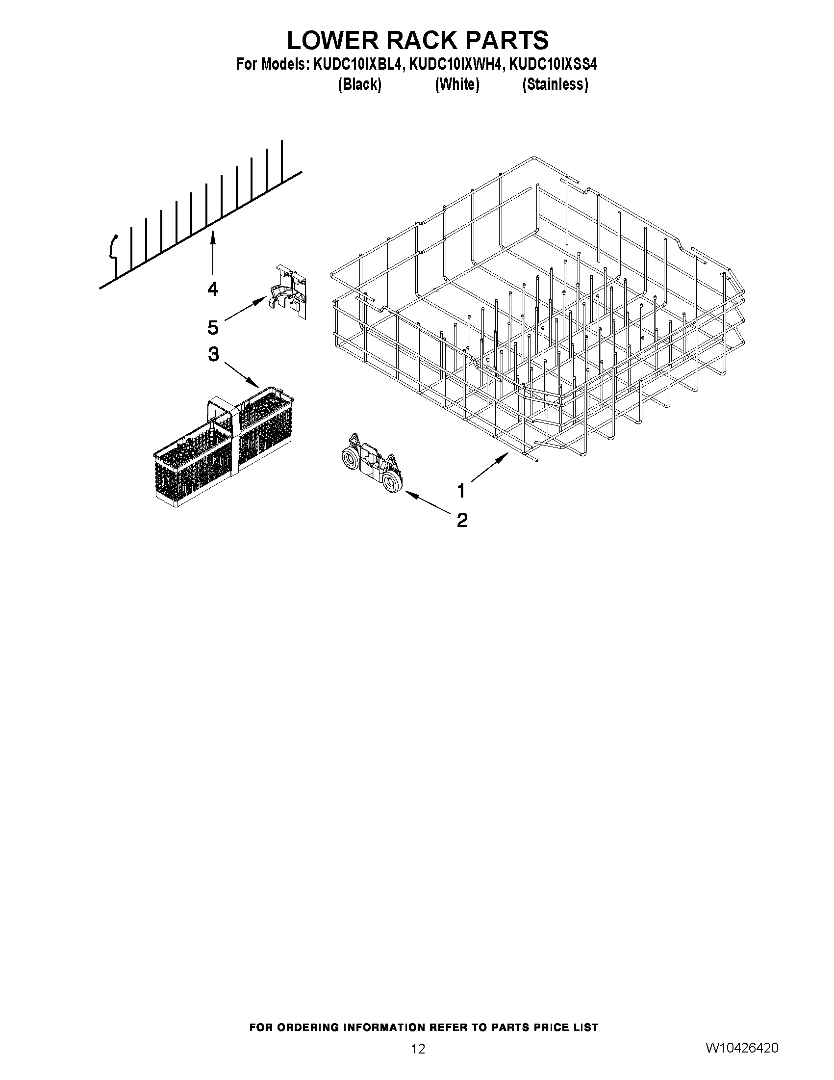 10 - LOWER RACK PARTS