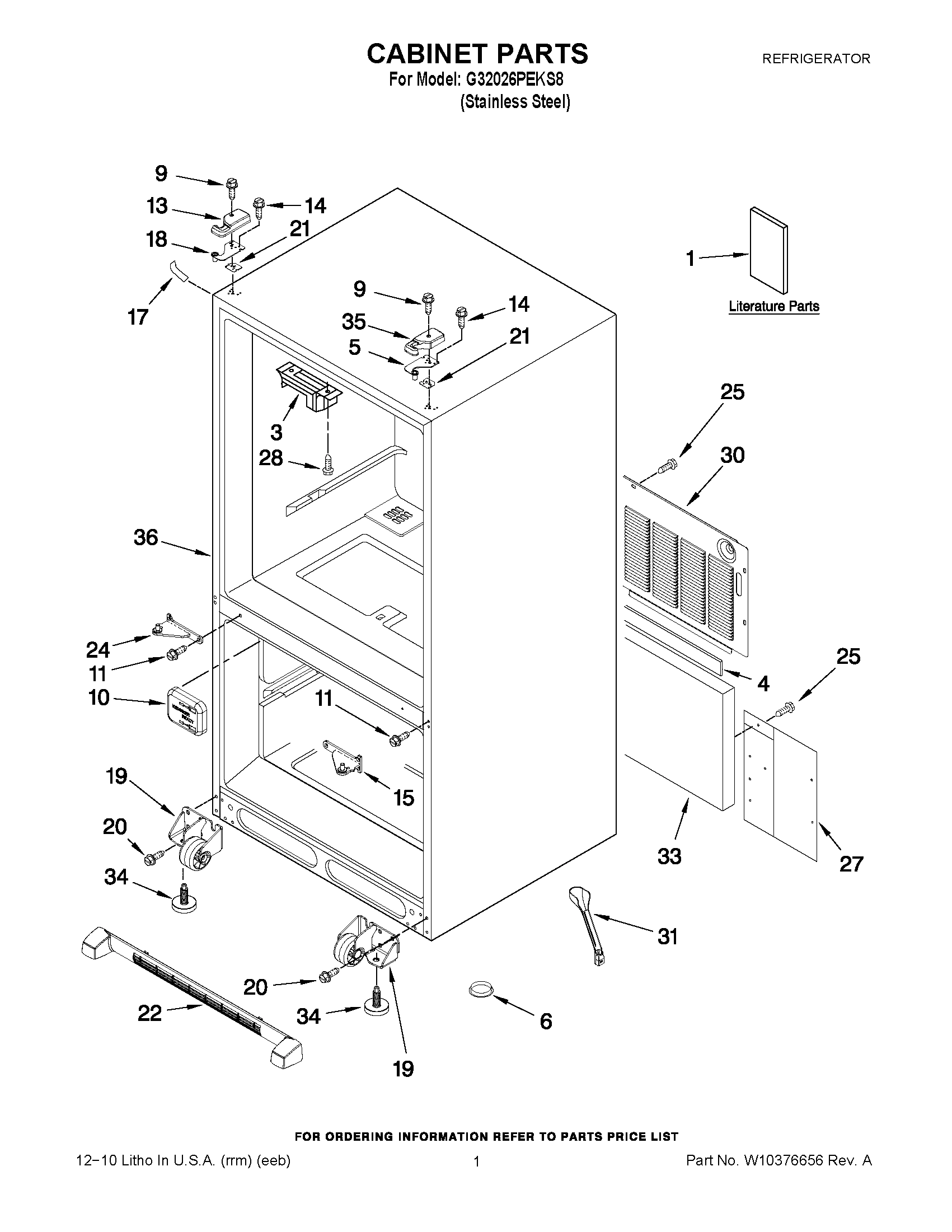 01 - CABINET PARTS