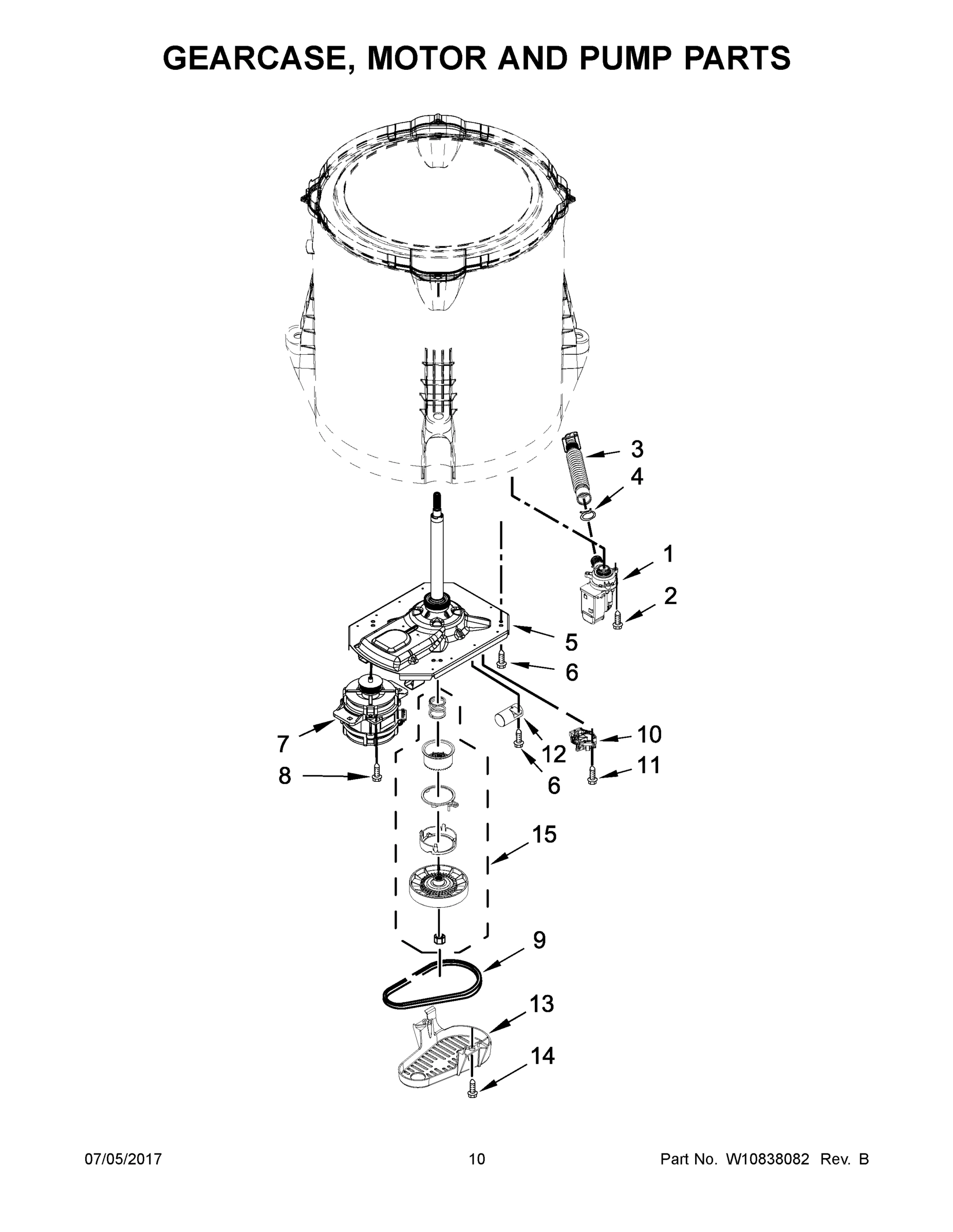 06 - GEARCASE, MOTOR AND PUMP PARTS