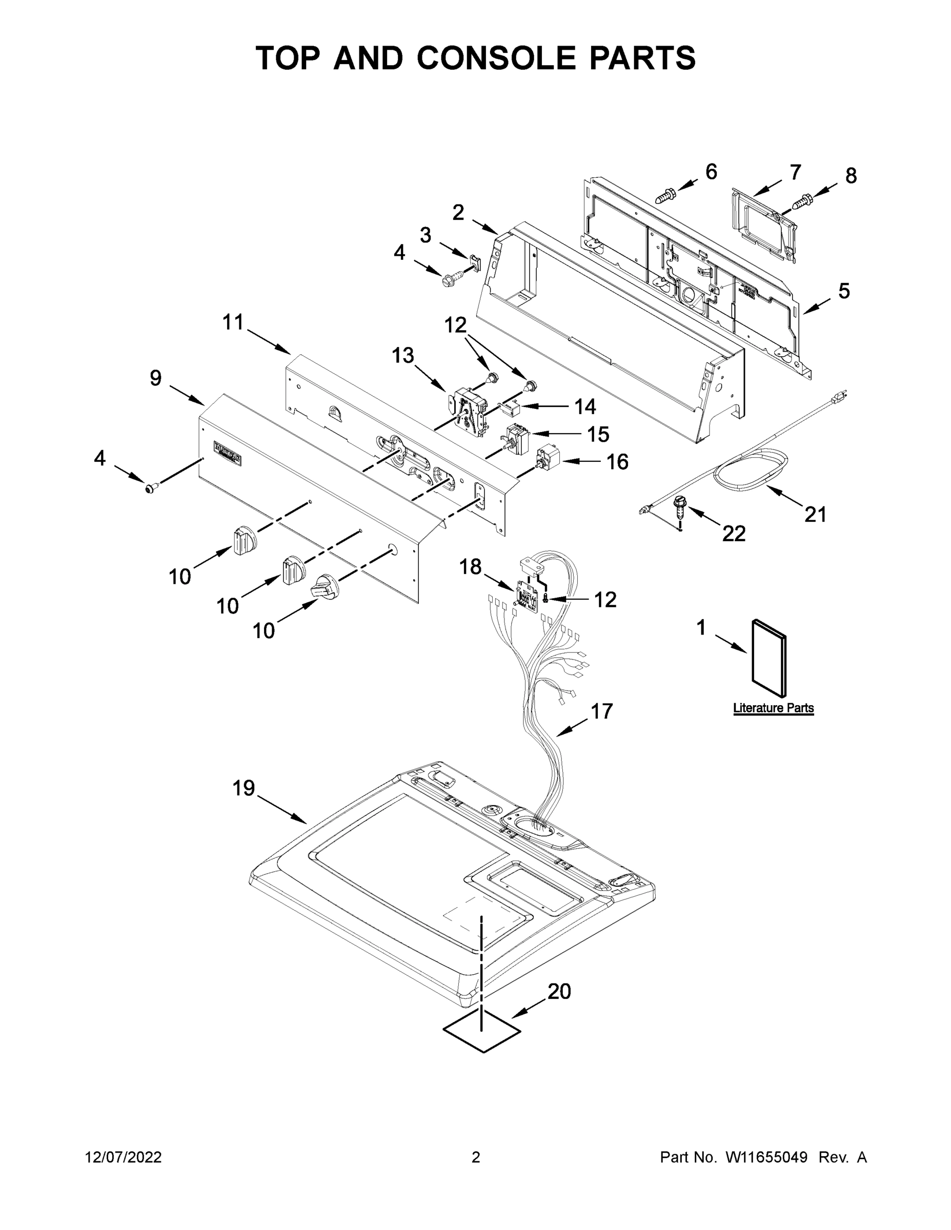02 - TOP AND CONSOLE PARTS