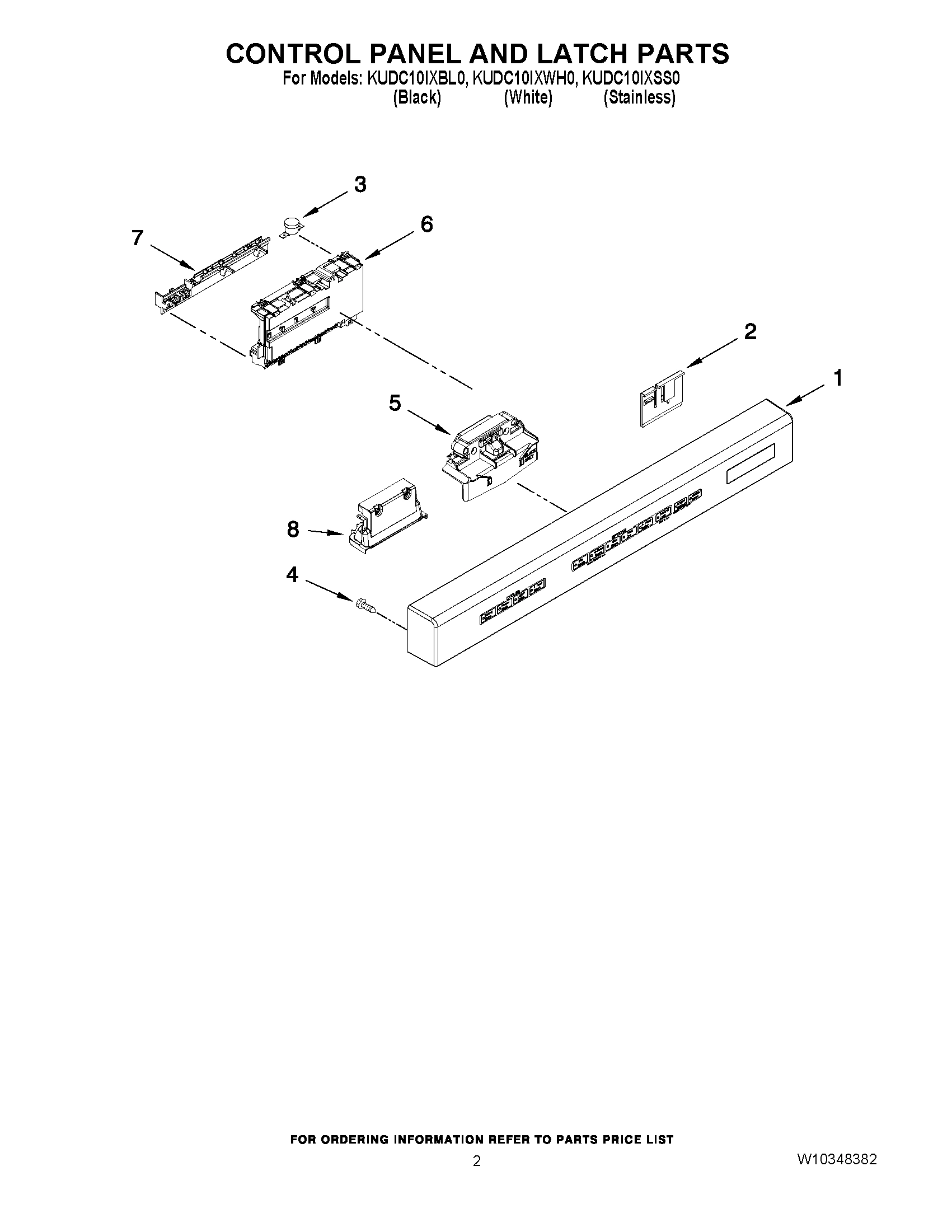 02 - CONTROL PANEL AND LATCH PARTS