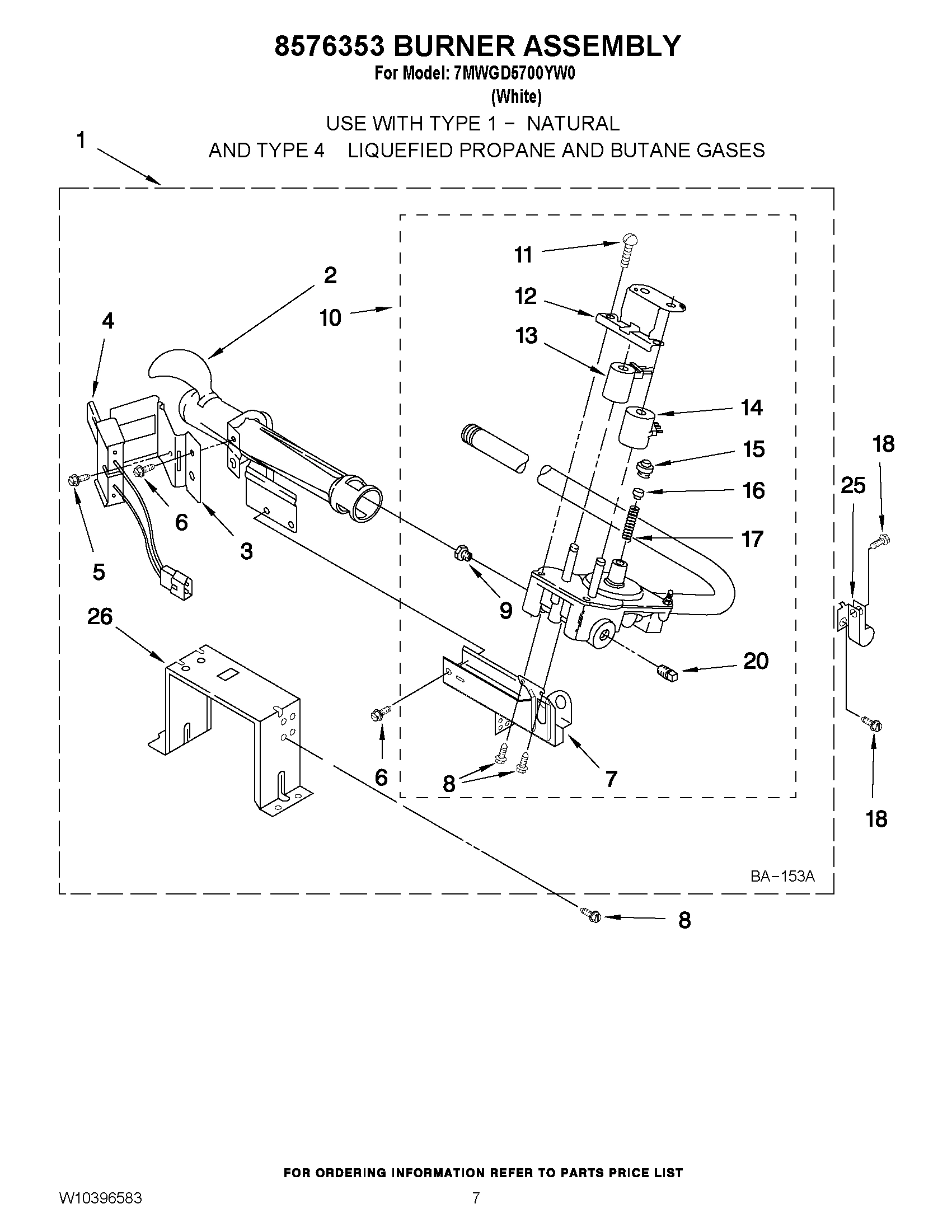 04 - 8576353 BURNER ASSEMBLY