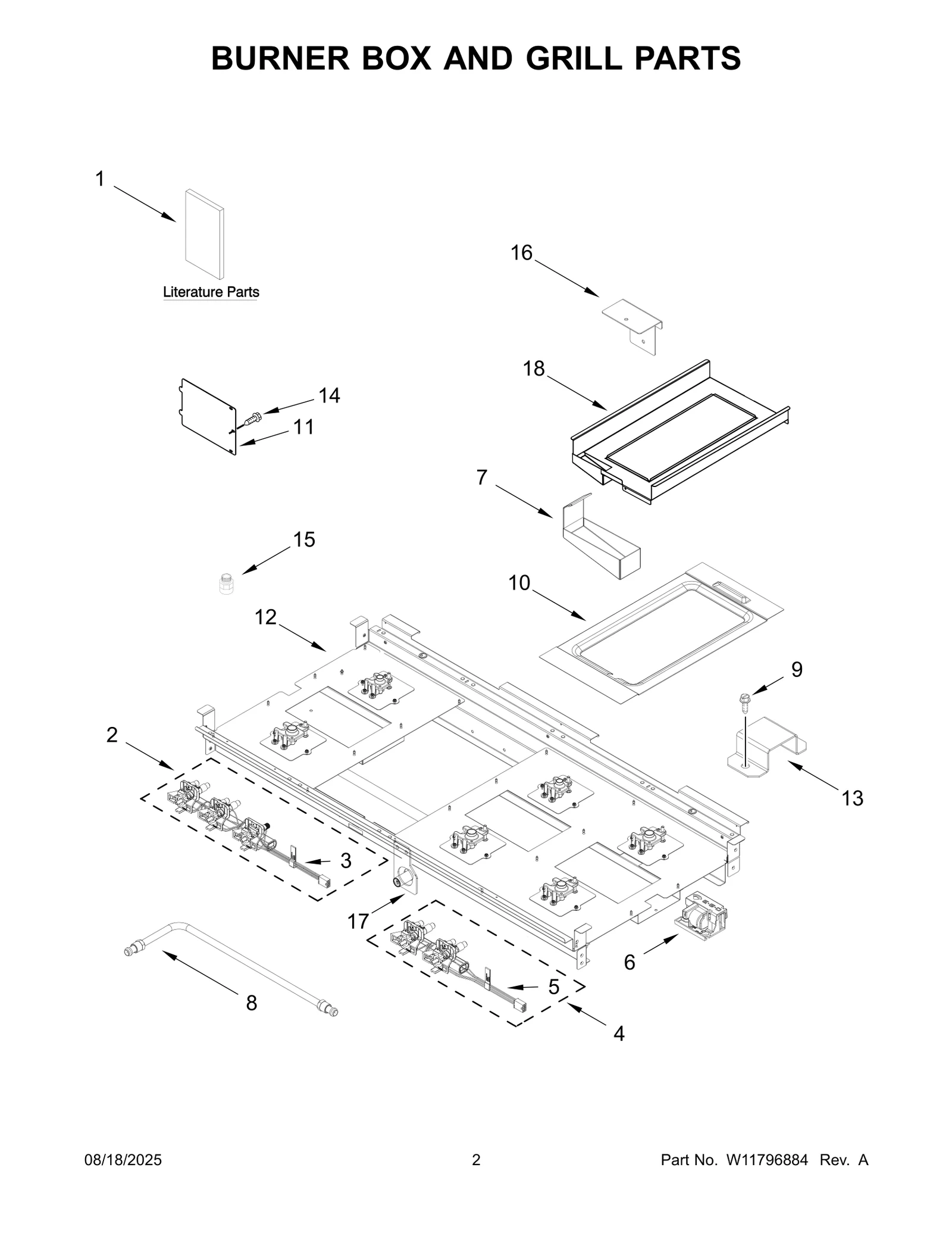 BURNER BOX AND GRILL PARTS