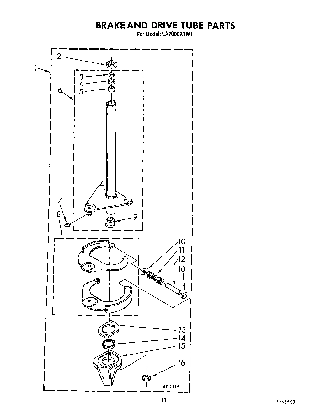 10 - BRAKE AND DRIVE TUBE