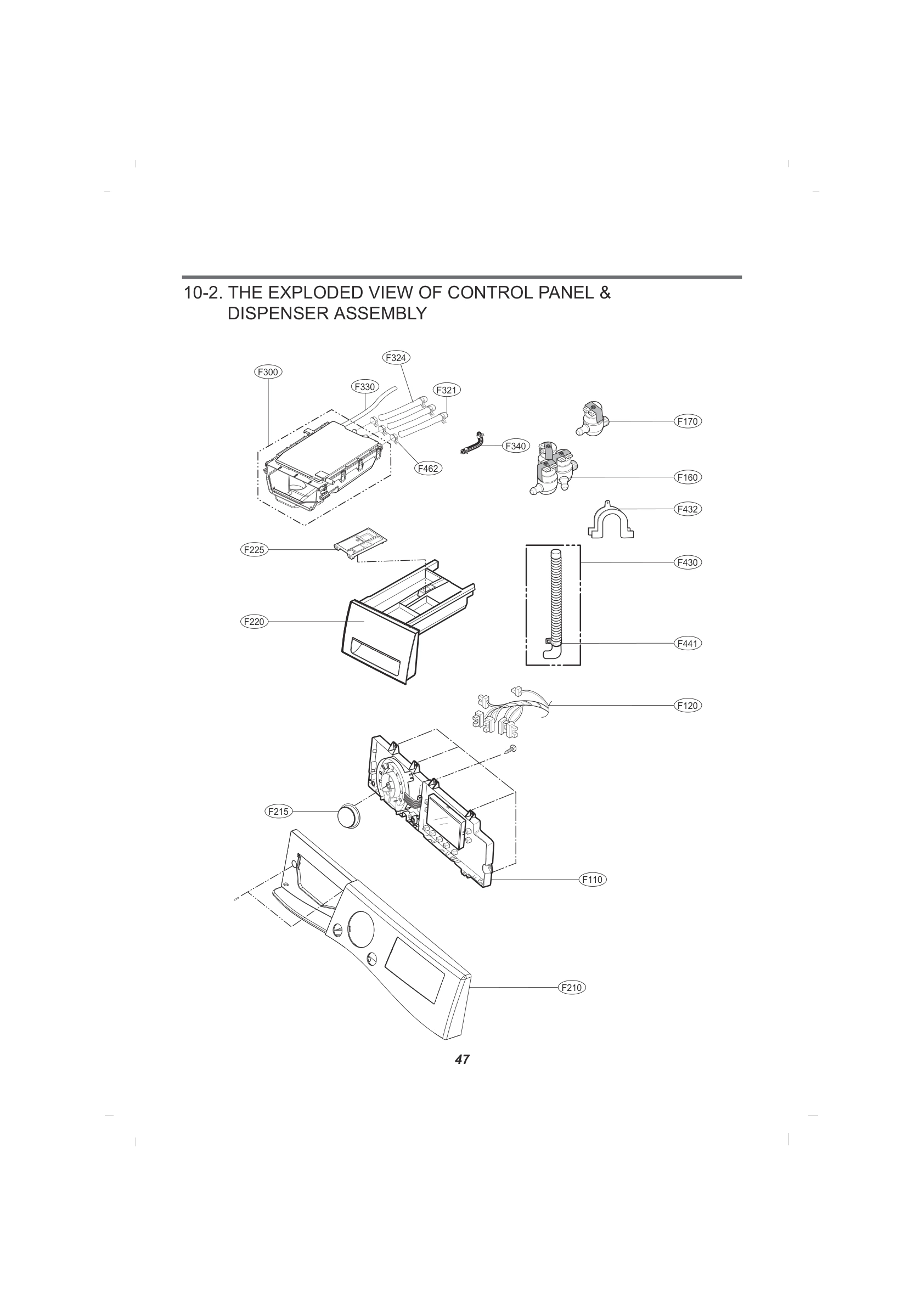 CONTROL PANEL & DISPENSER ASSEMBLY